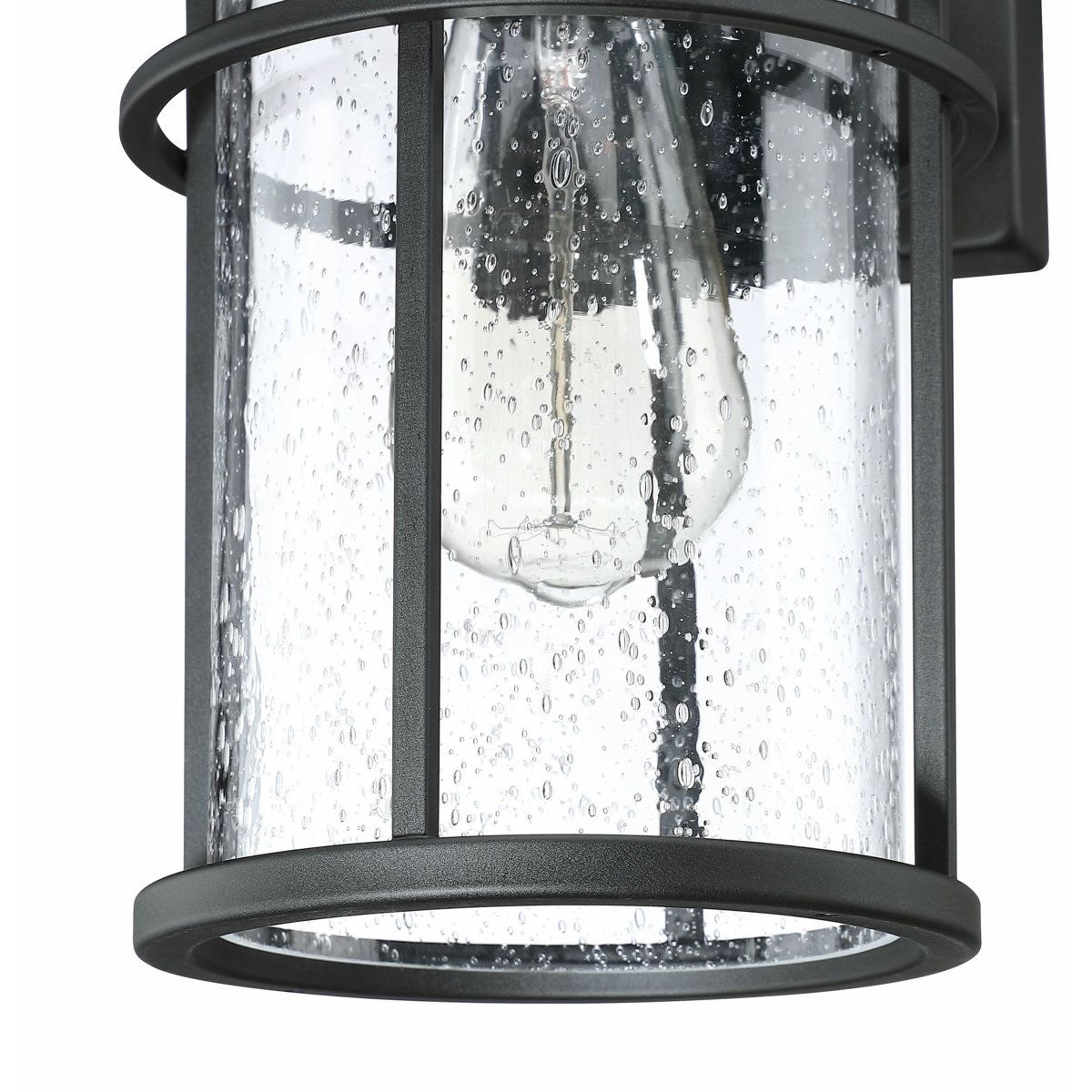 Outdoor Wall Lantern With Seeded Glass And Matte Black Finish 4