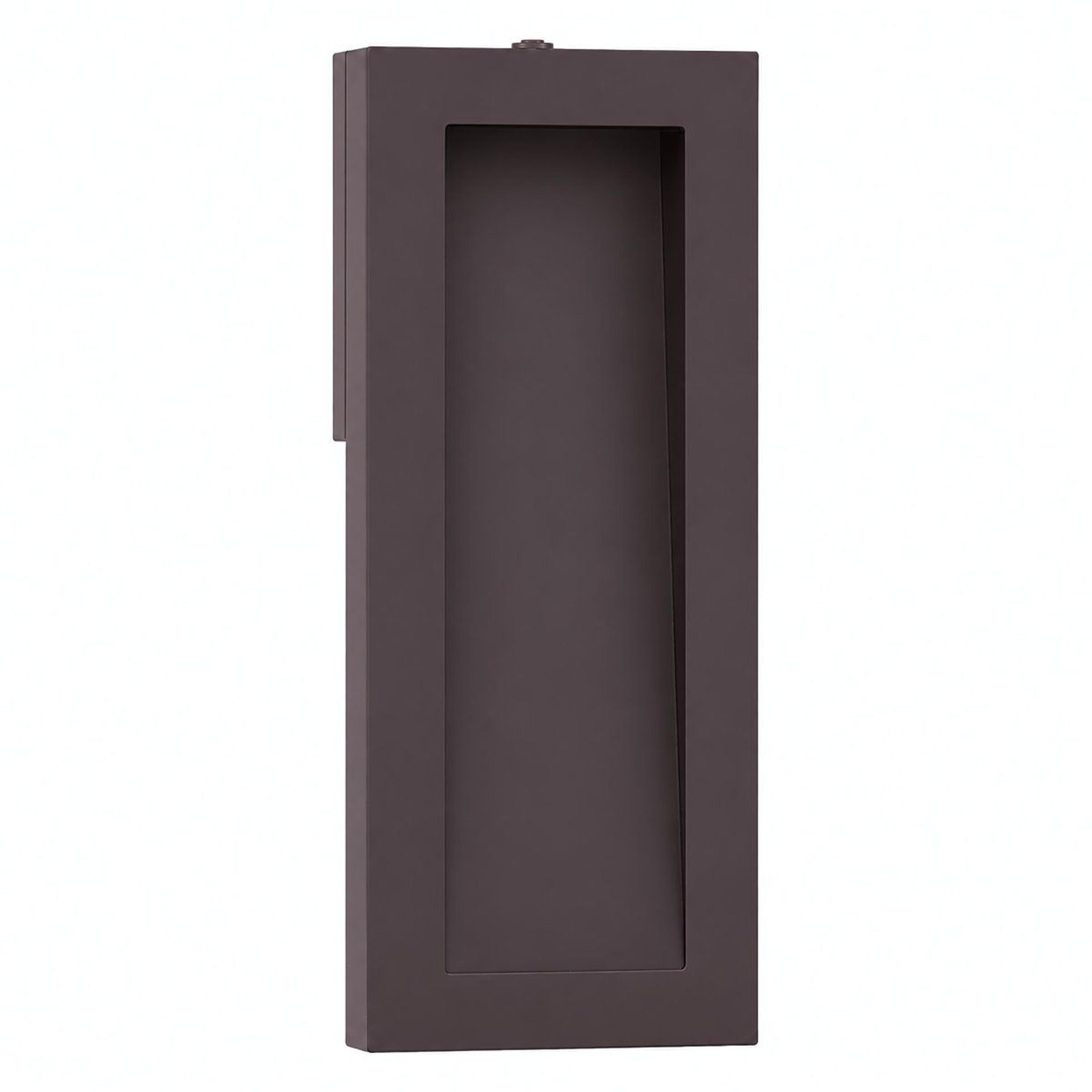 15.1 inch dimmable led outdoor wall sconce in oil rubbed bronze