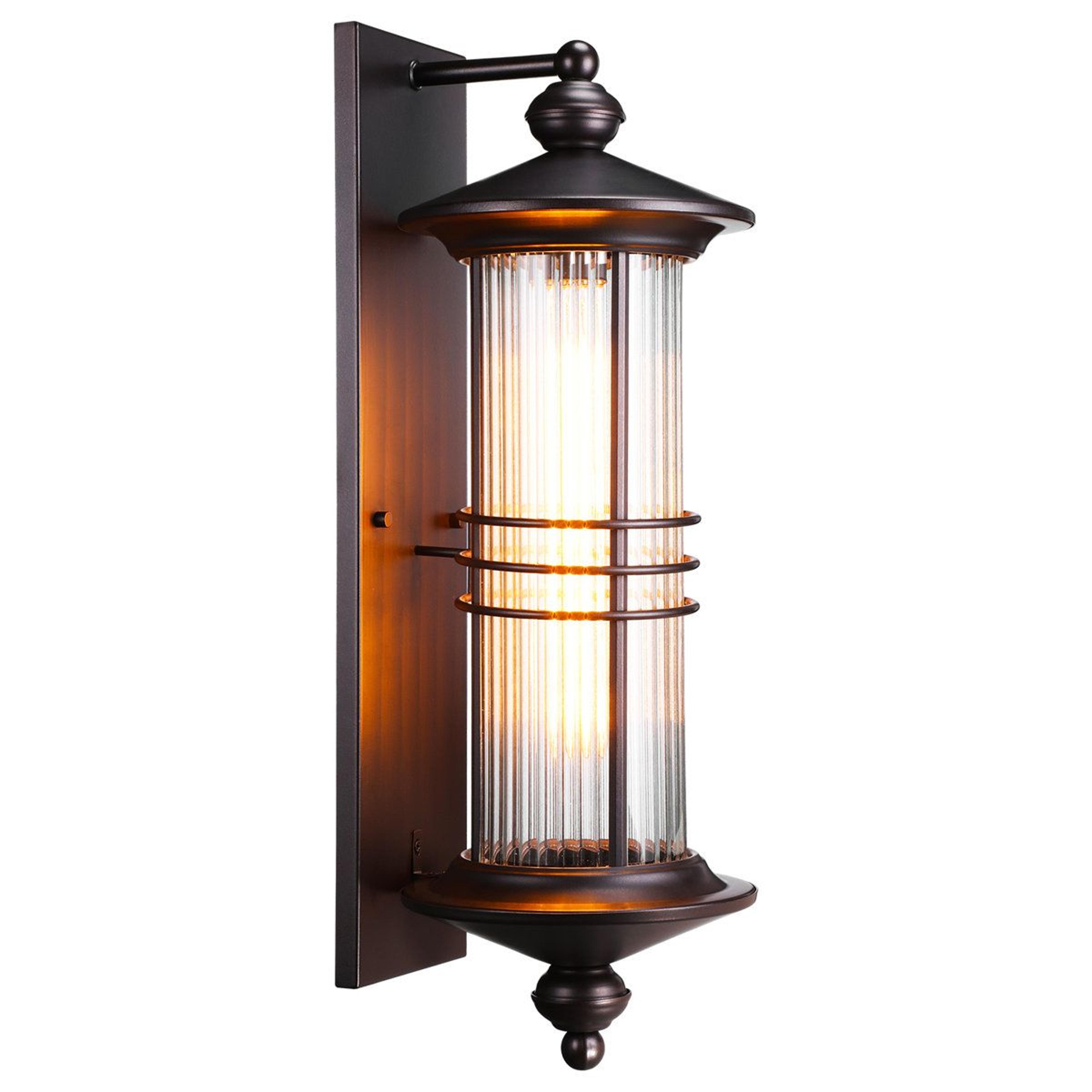 23.3-inch outdoor wall lantern oil rubbed bronze e26 hardwired sconce