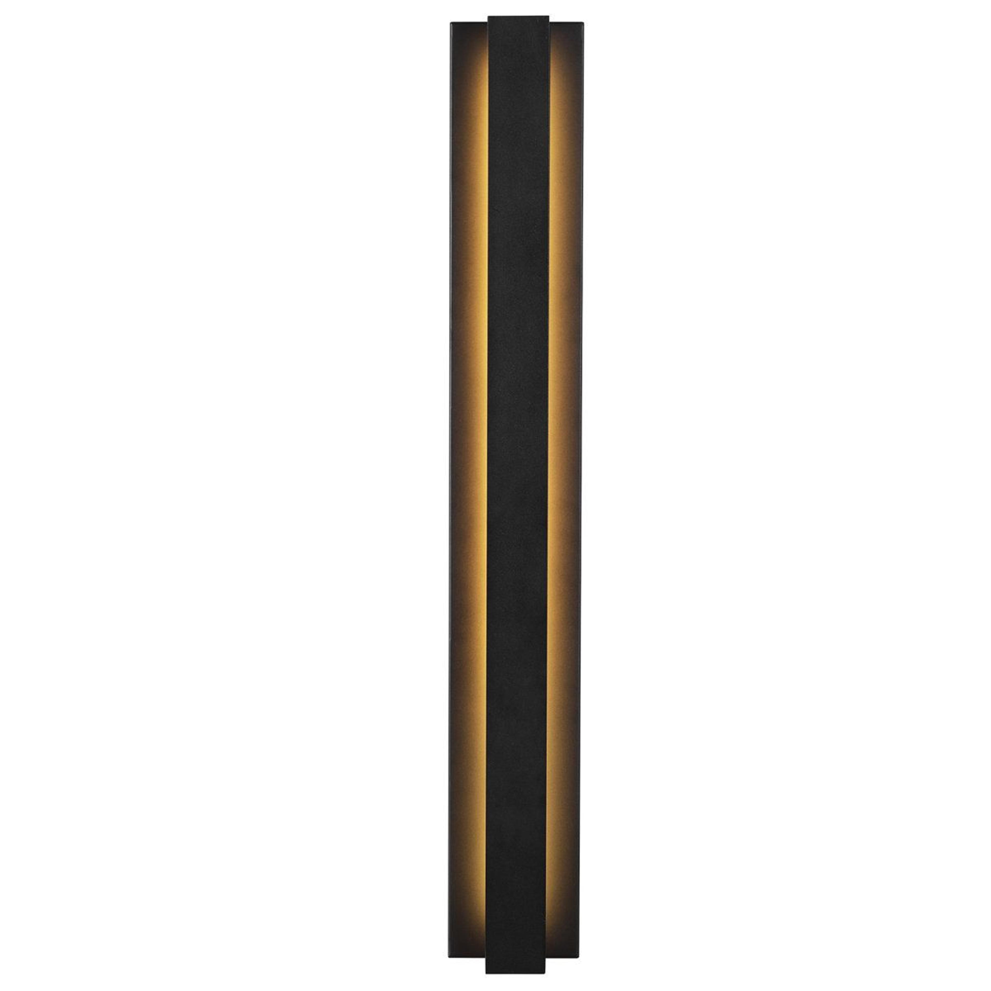 integrated led outdoor wall sconce with matte black linear design
