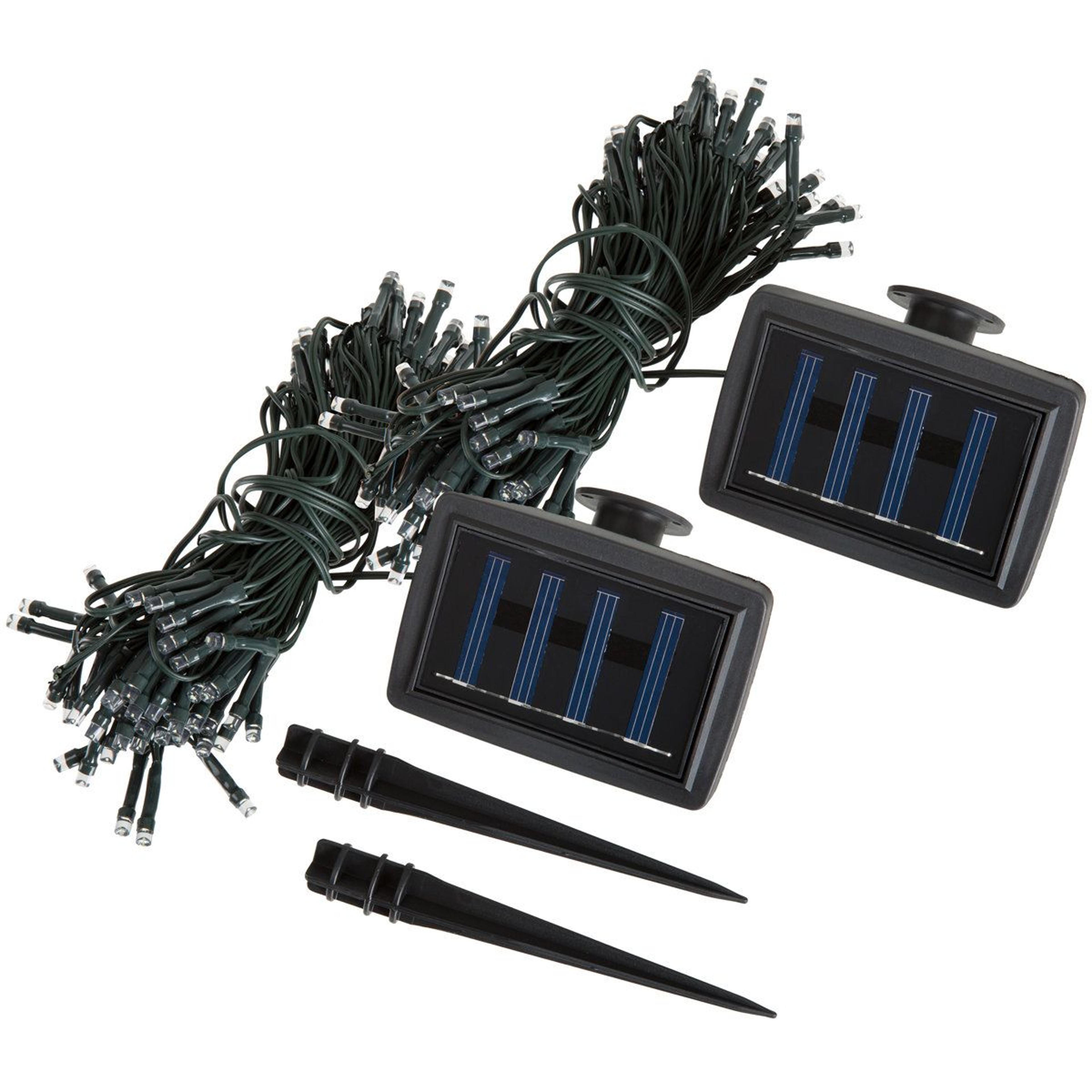 solar powered led string lights set of 2 with steady and flashing modes