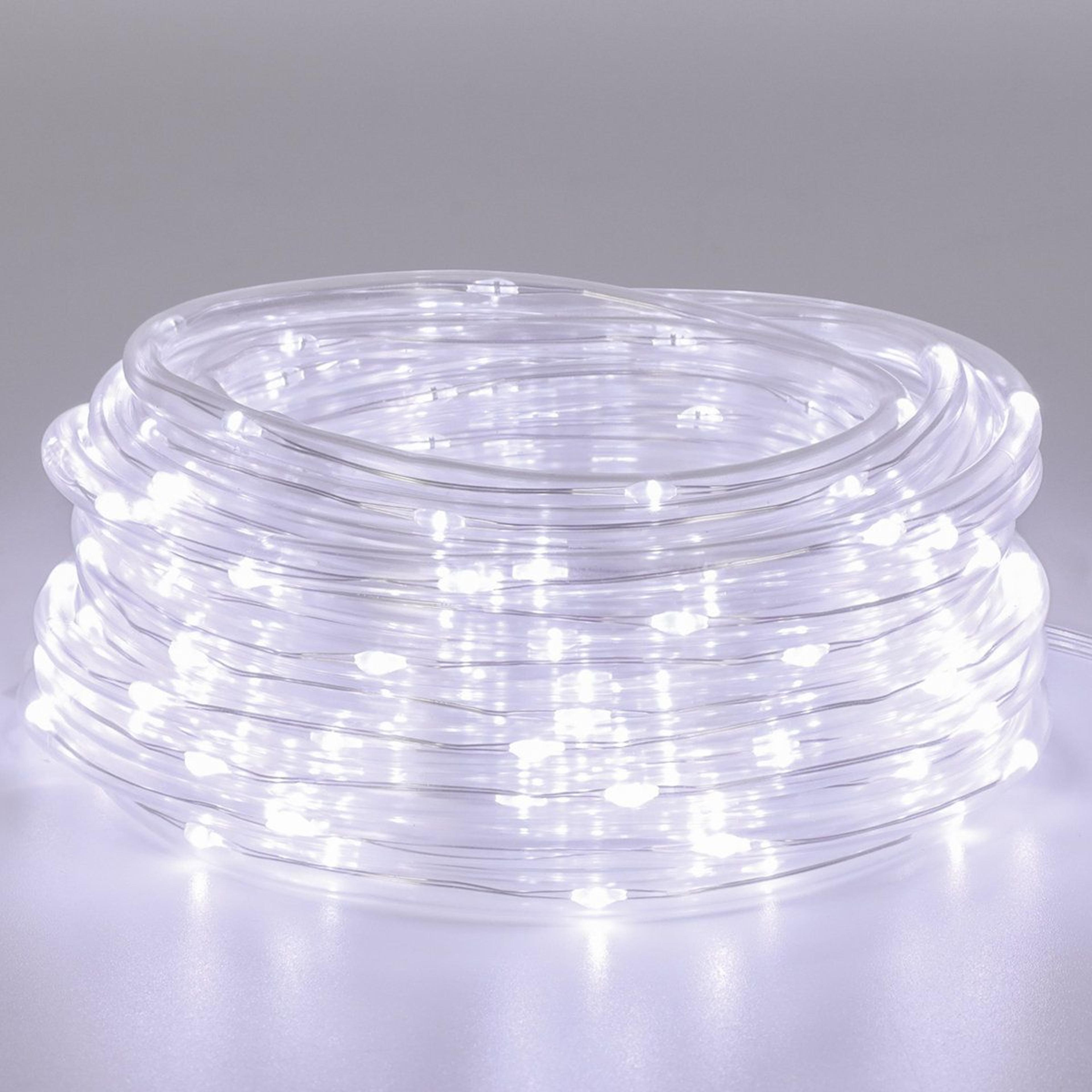 solar rope lights with 200 white leds and 8 lighting modes