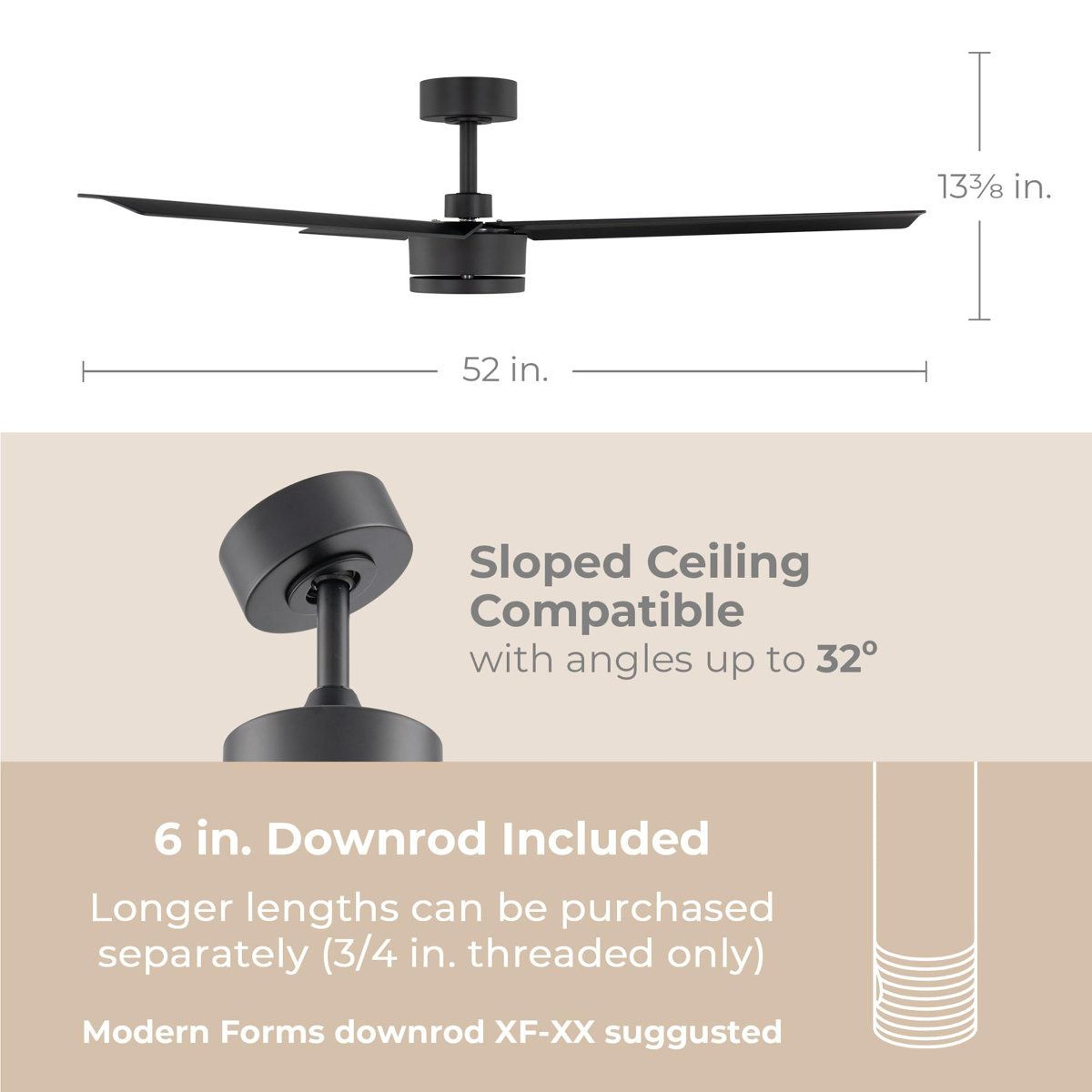 Smart 52Inch Indoor Outdoor Ceiling Fan With Remote And Reversible DC Motor 8