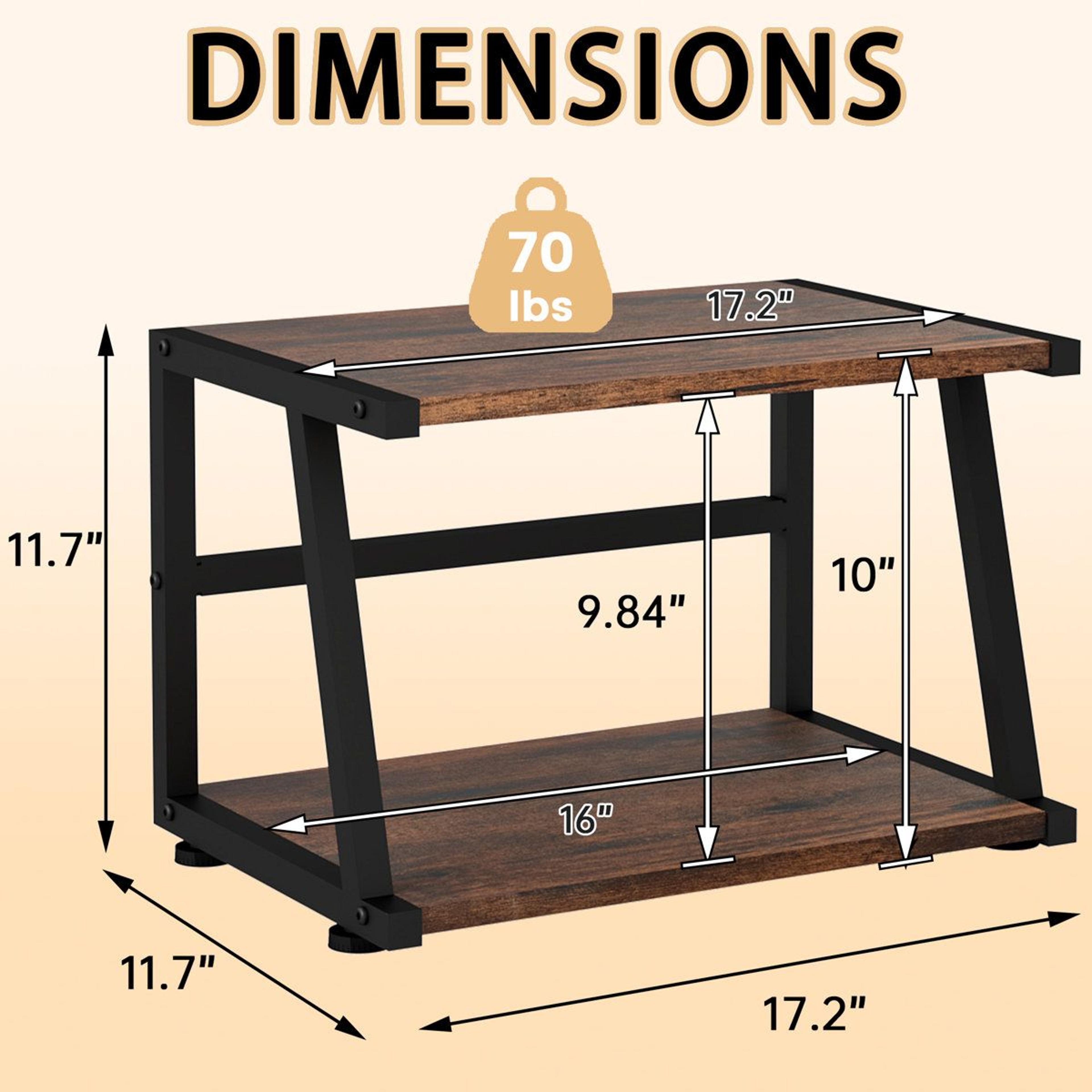 2Tier Desktop Printer Stand With Storage And Steel Frame 1