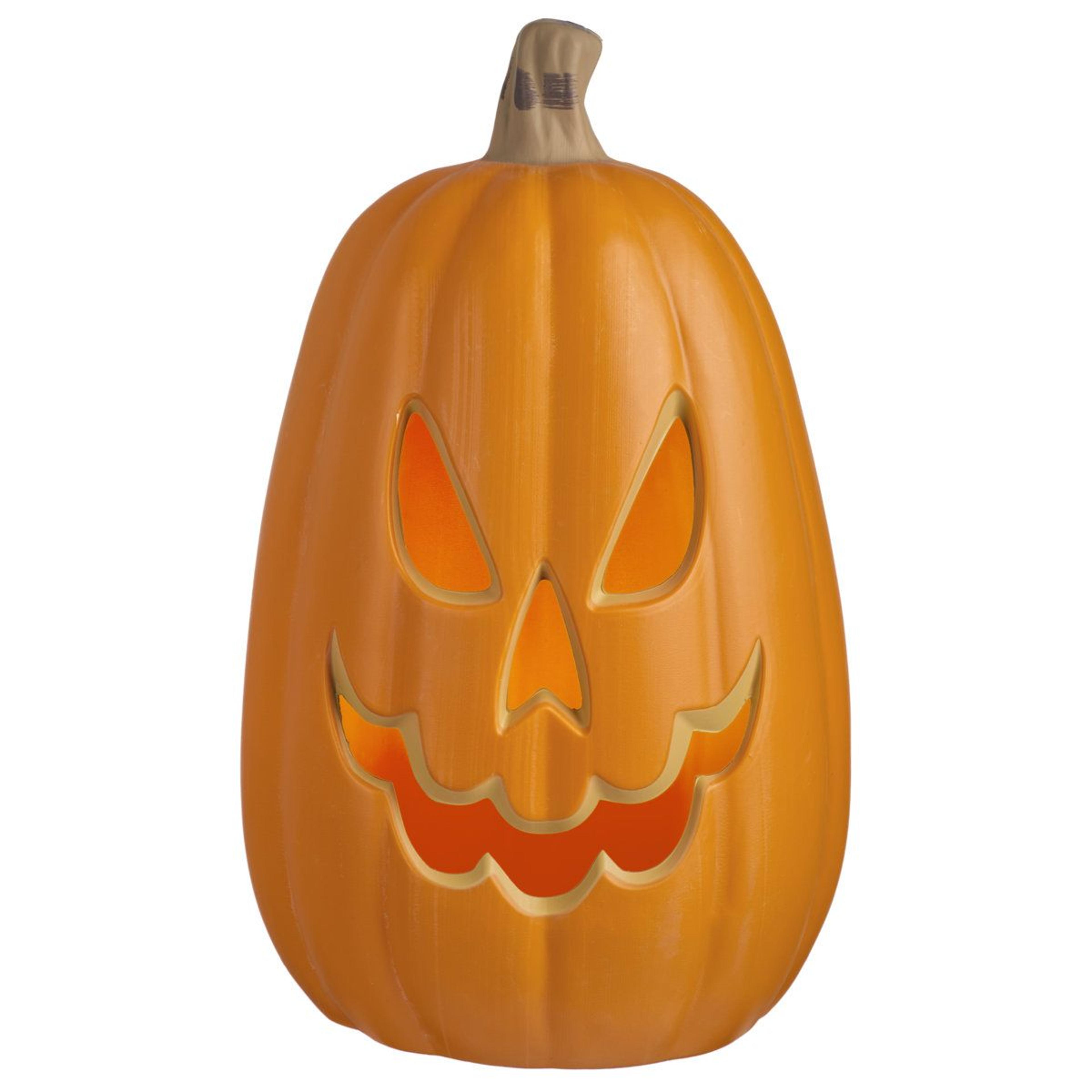 15 inch led lighted jack o lantern pumpkin halloween decoration with timer