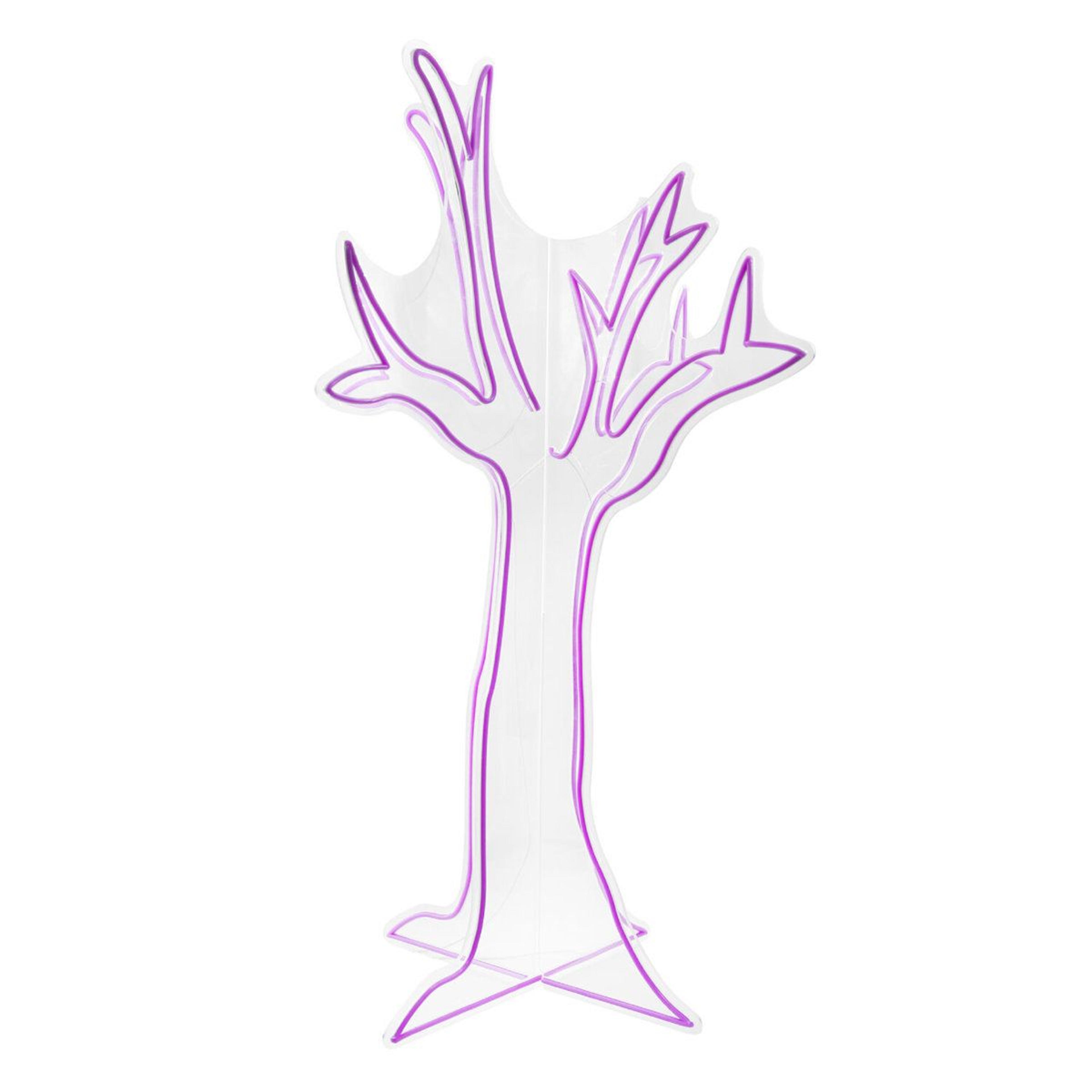 44 inch led ghost tree halloween decoration with purple glow
