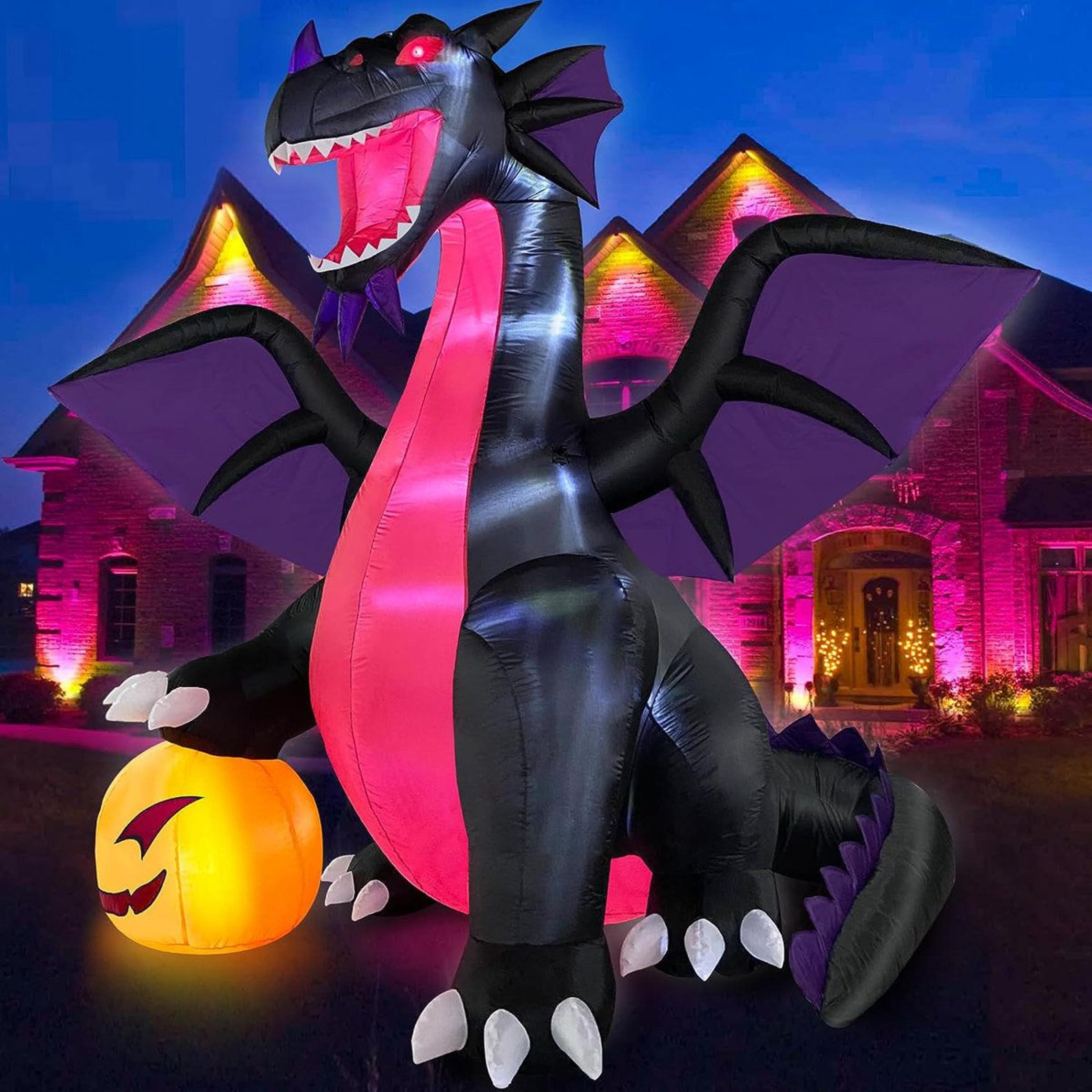 9 ft outdoor halloween inflatable dog decoration with built-in light