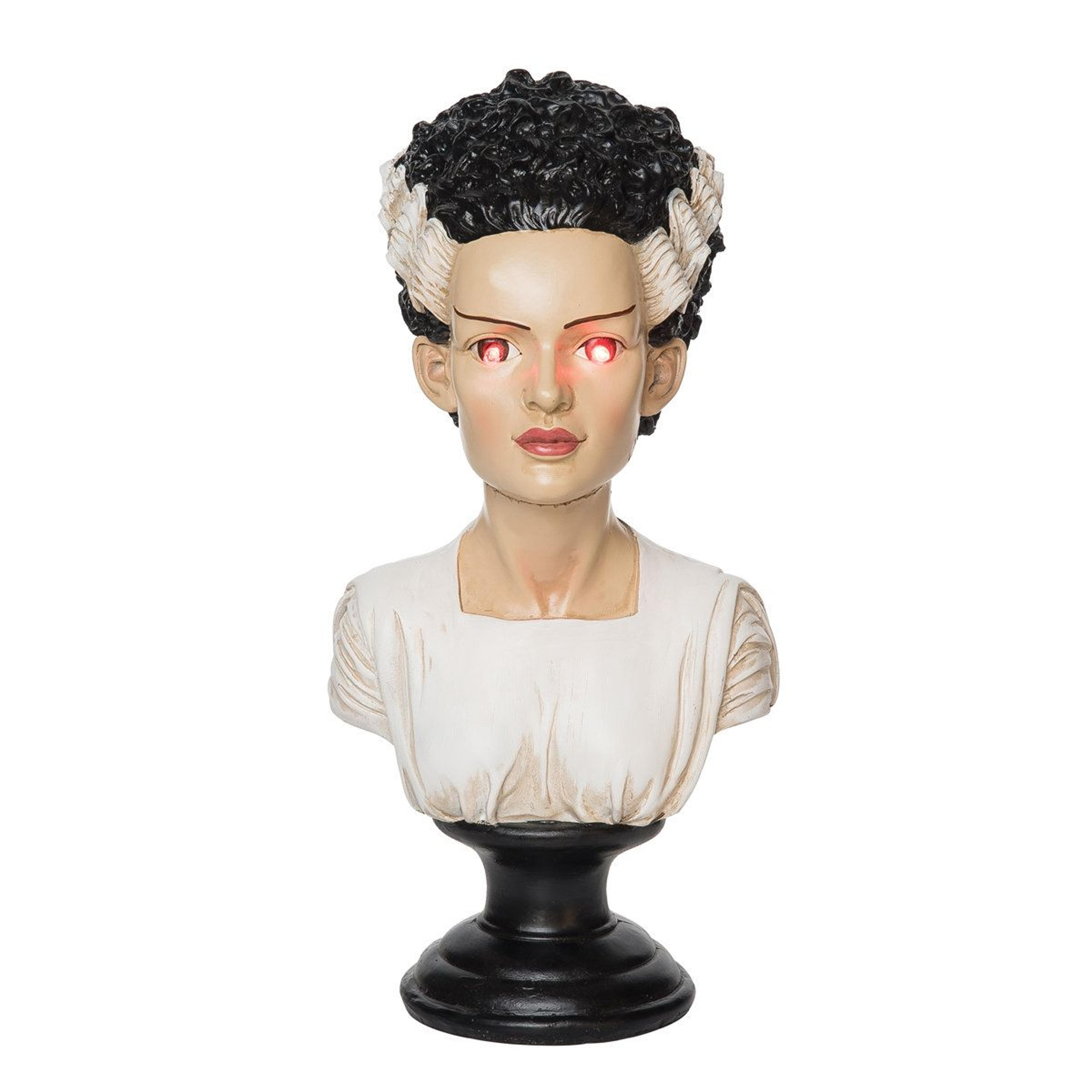 frankenstein wife figurine white polyresin indoor tabletop halloween decor