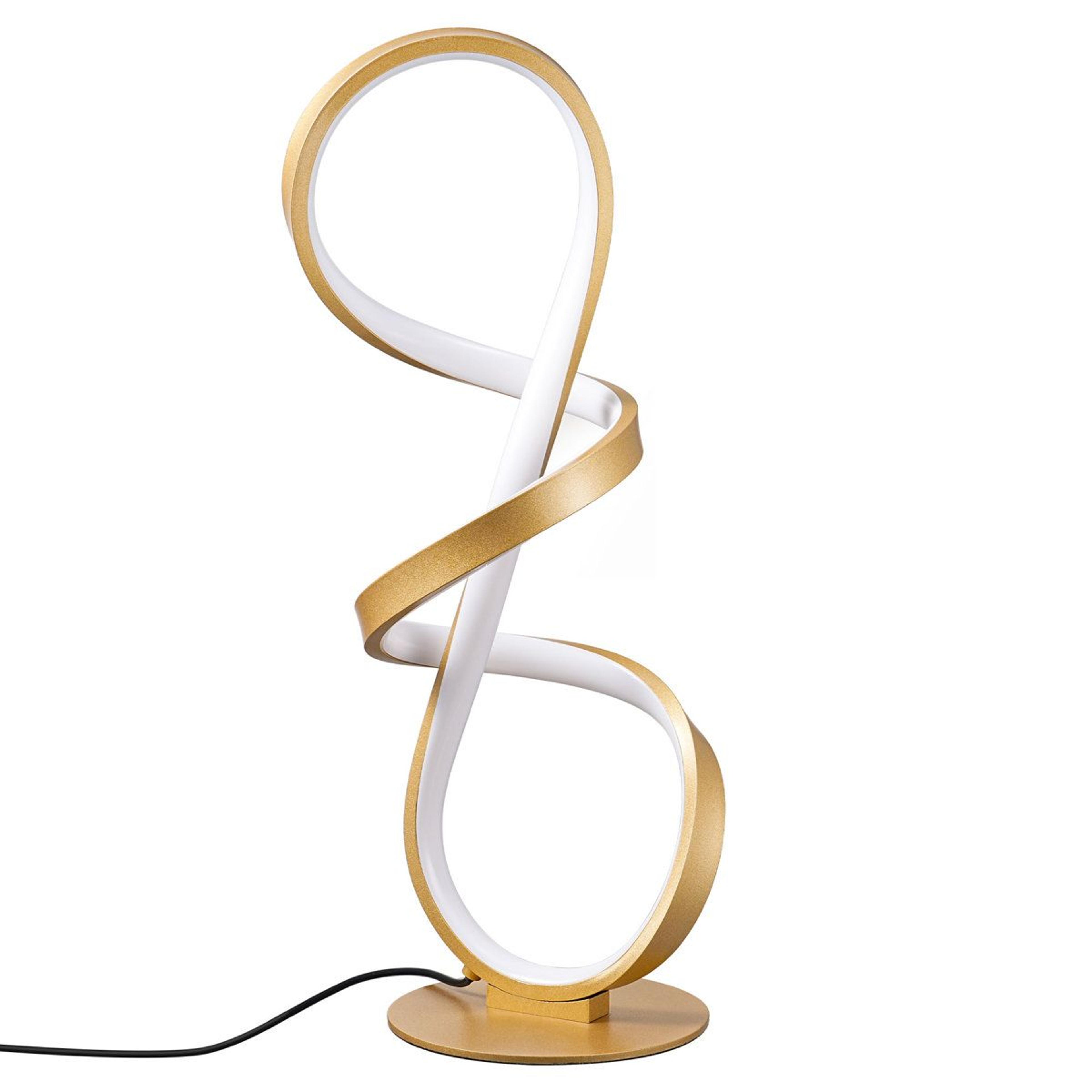 modern gold aluminum led table lamp with dimmable touch control