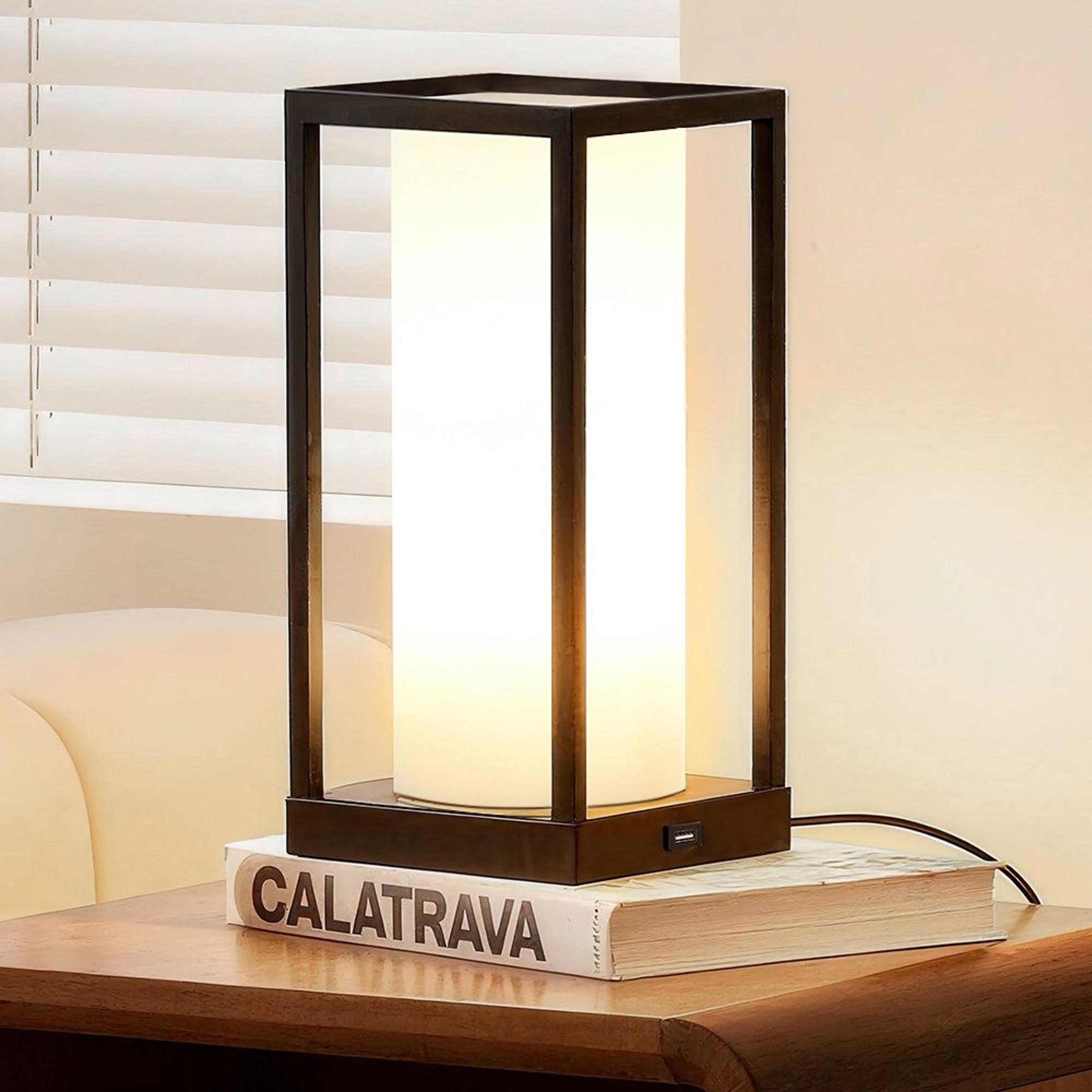 11.4 inch dimmable table lamp with usb port and touch control