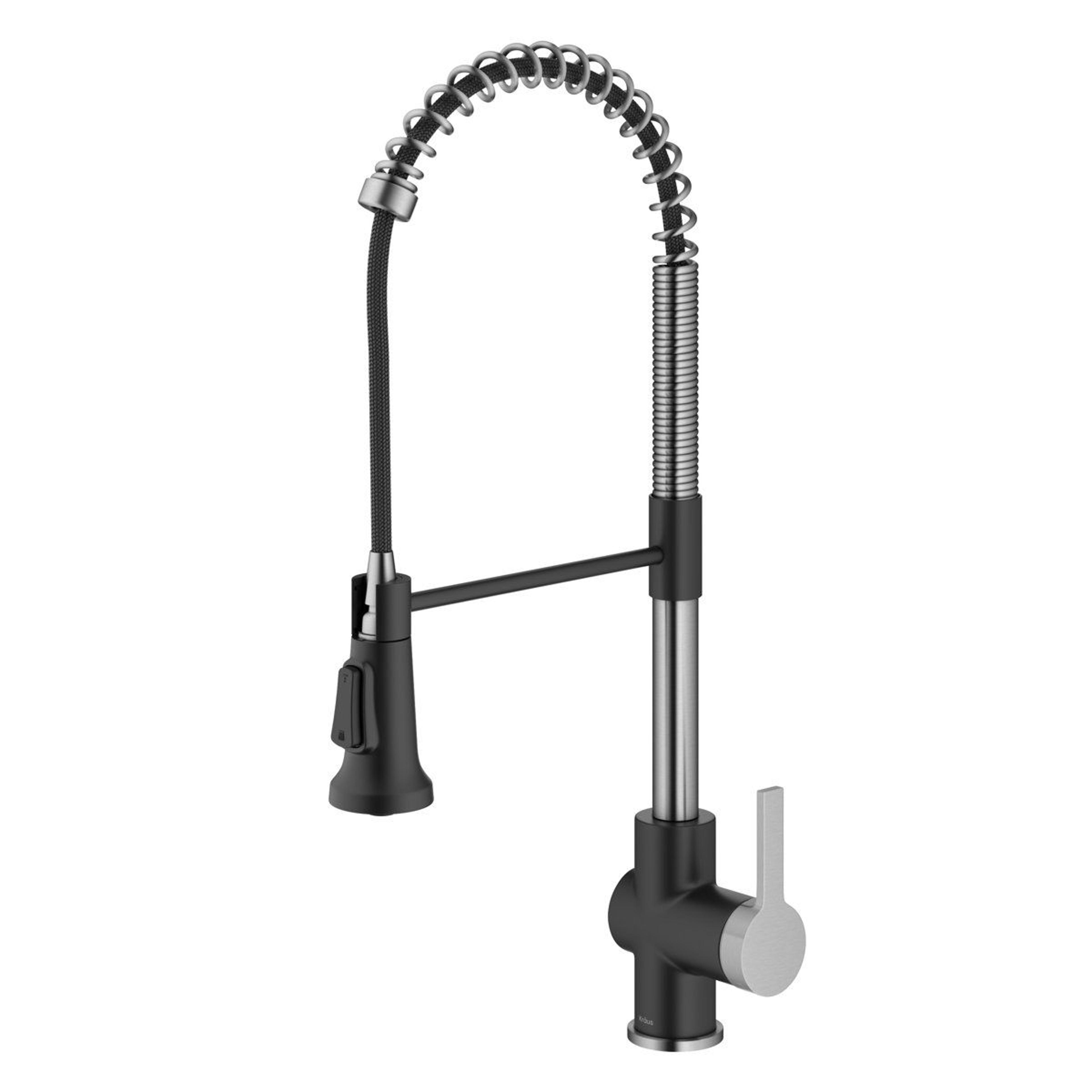 commercial style single handle pull down kitchen faucet with high arc spout