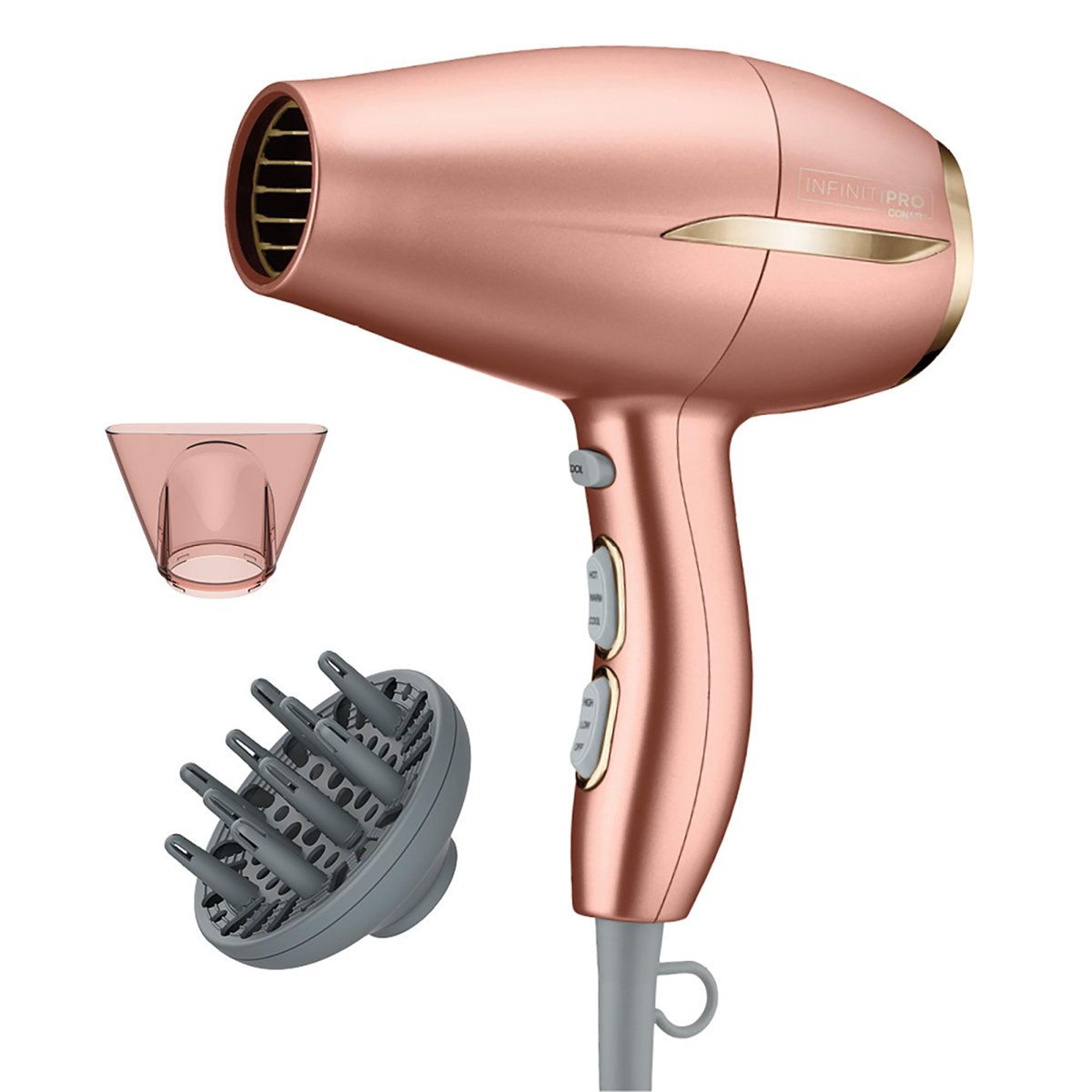 compact ionic hair dryer 1875w with diffuser and concentrator