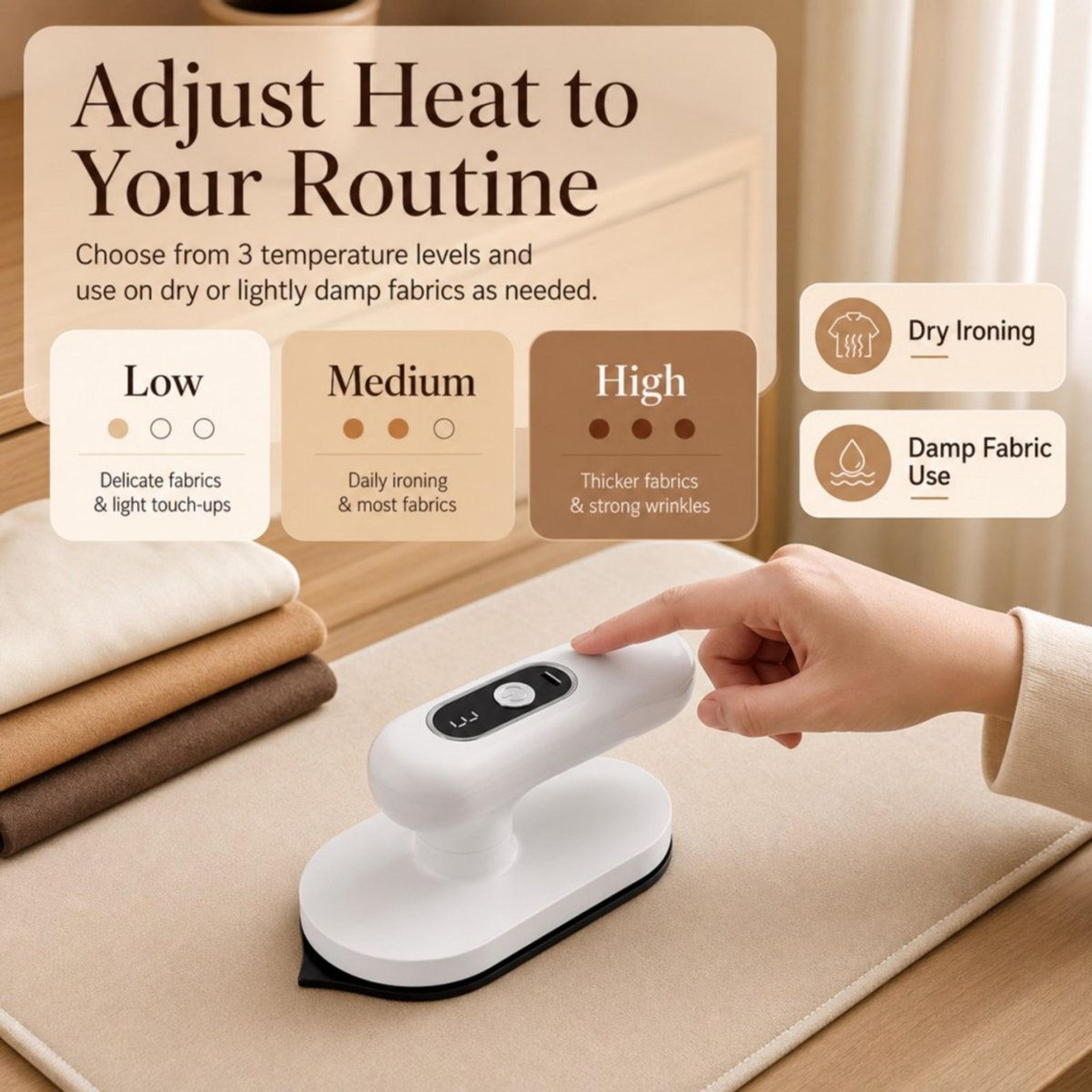 Cordless Portable Steam Iron With Fast USB Charging And 3 Temperature Settings 4