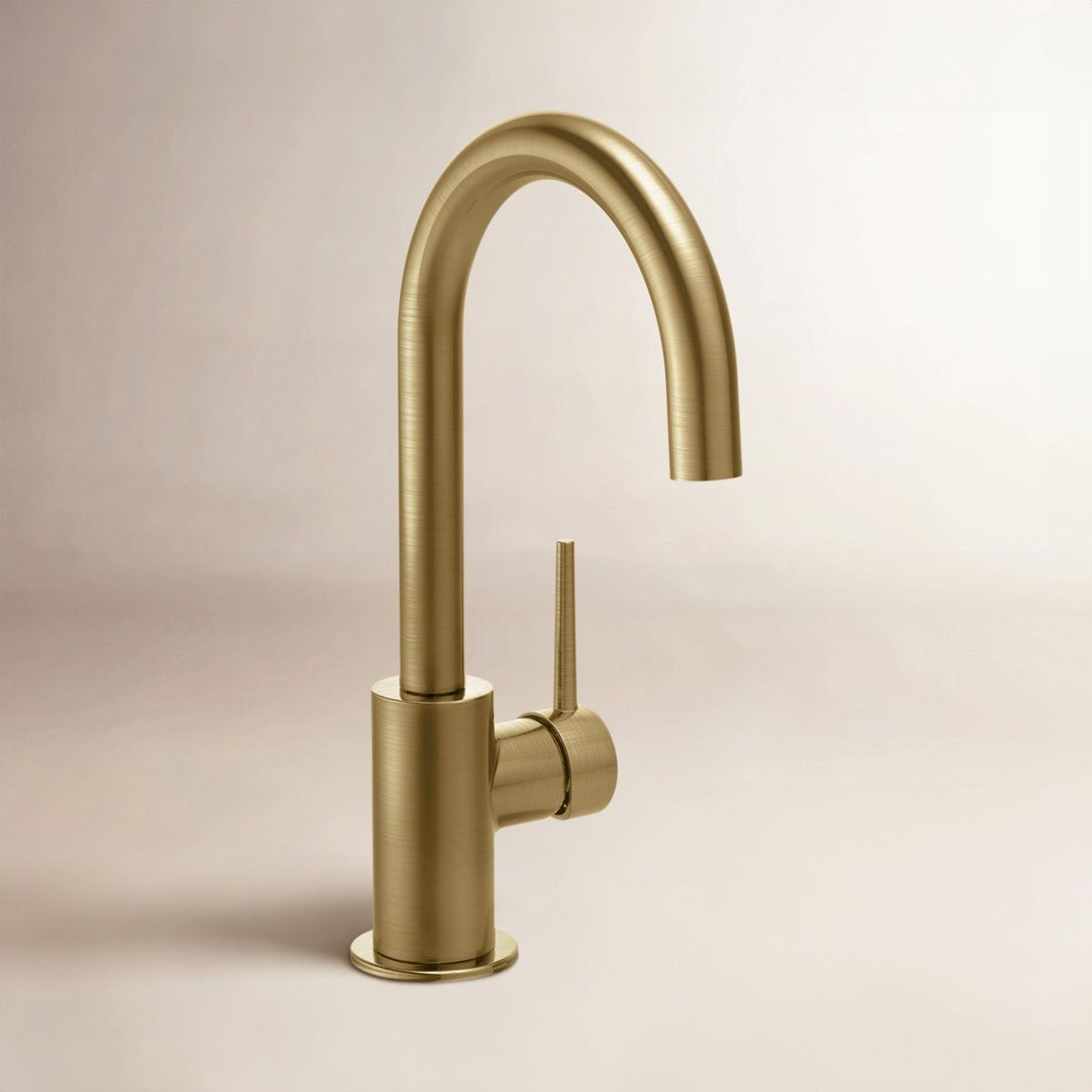 single handle gooseneck swivel bar faucet prep sink brass faucet