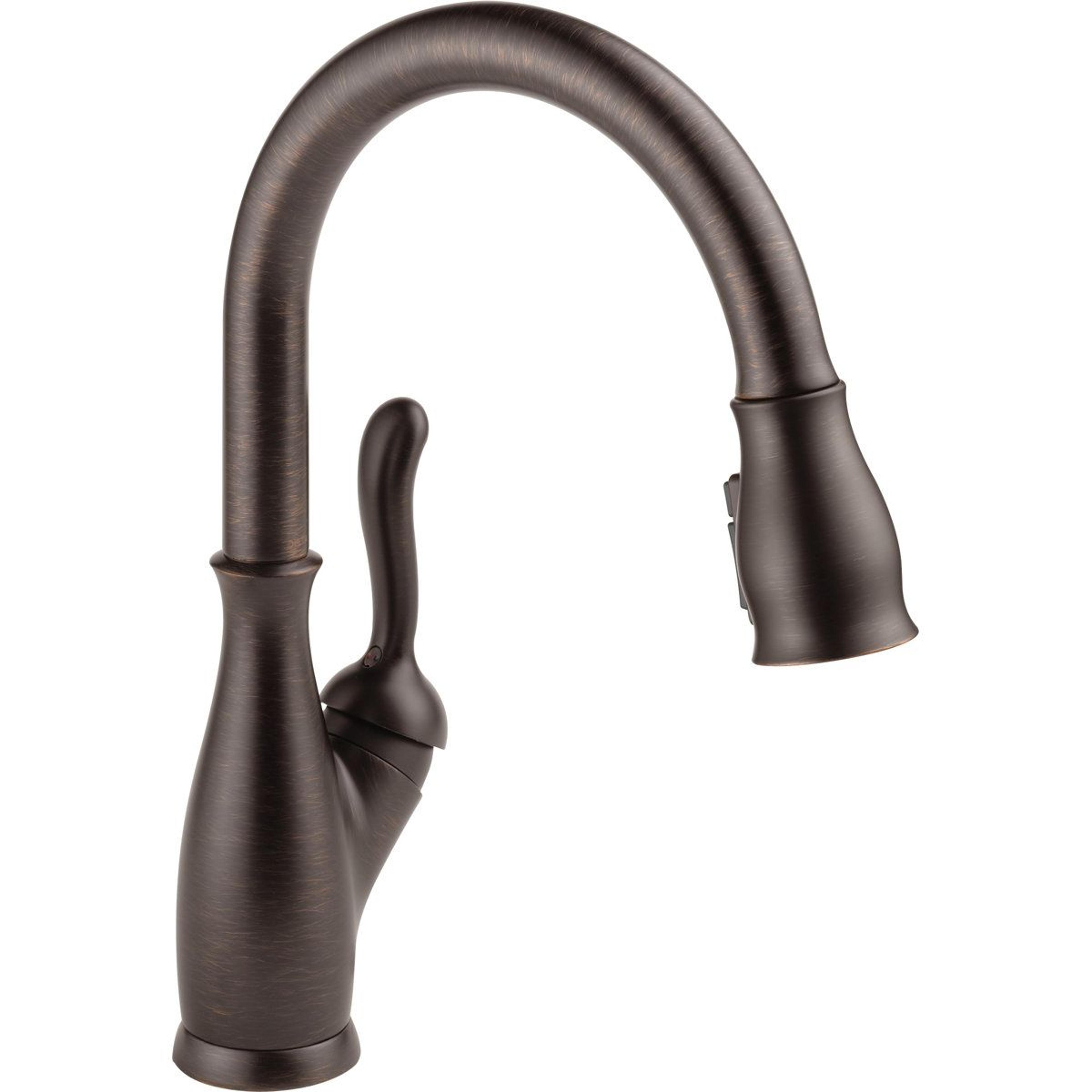 single handle pull down sprayer kitchen sink faucet high arc swivel spout