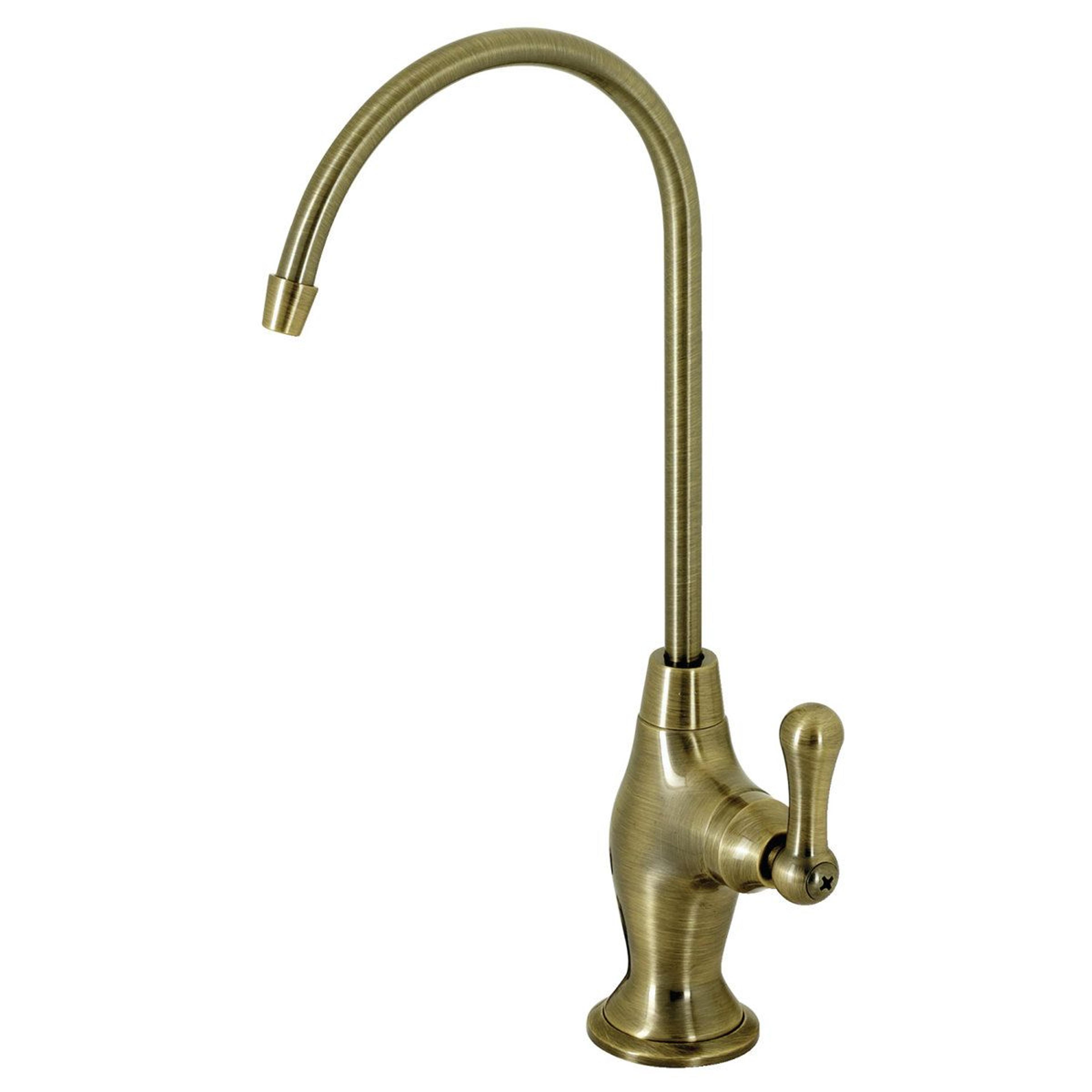 single handle deck mount cold water filtration faucet with swivel spout