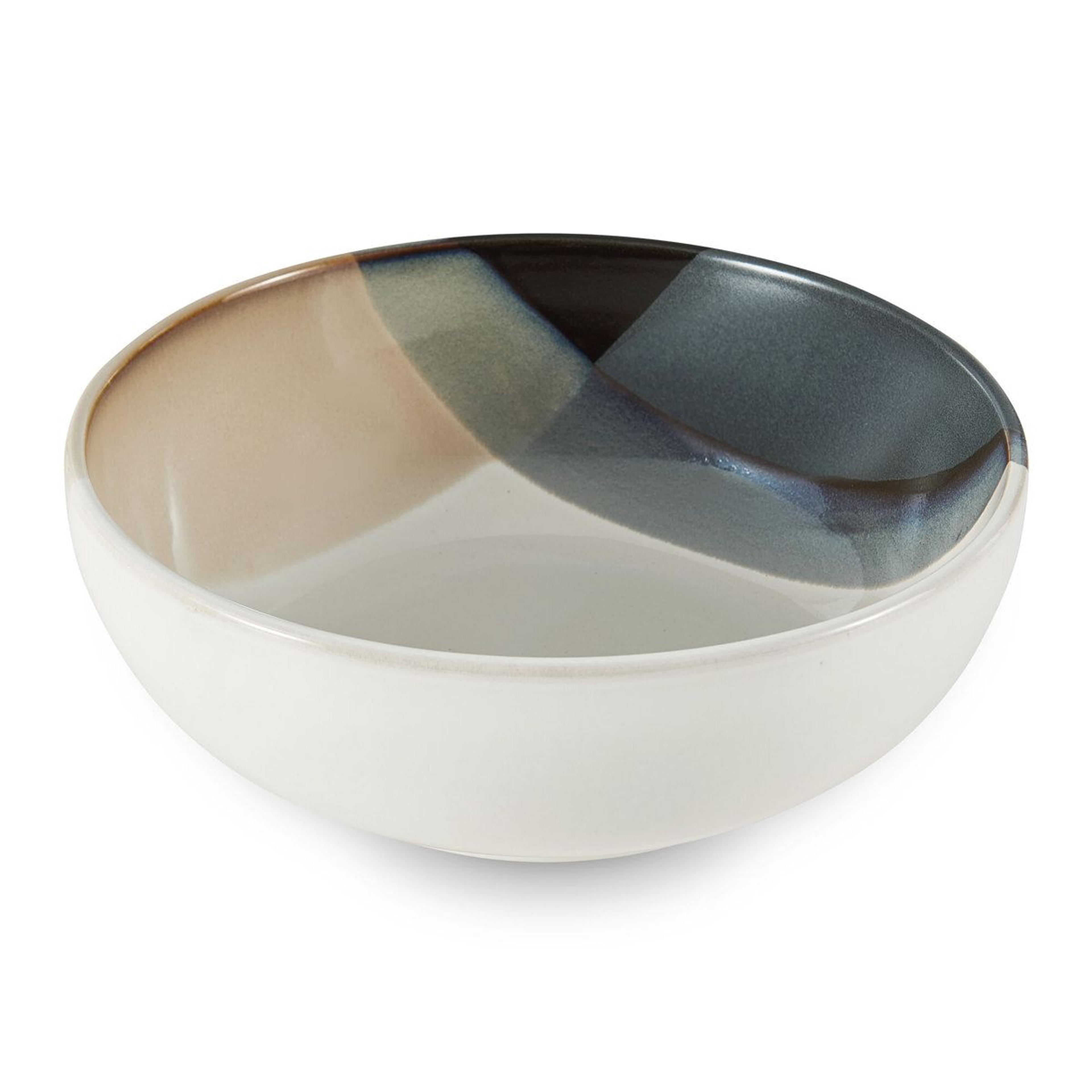 contemporary round stoneware geometric vegetable bowl 9 inch 69 oz