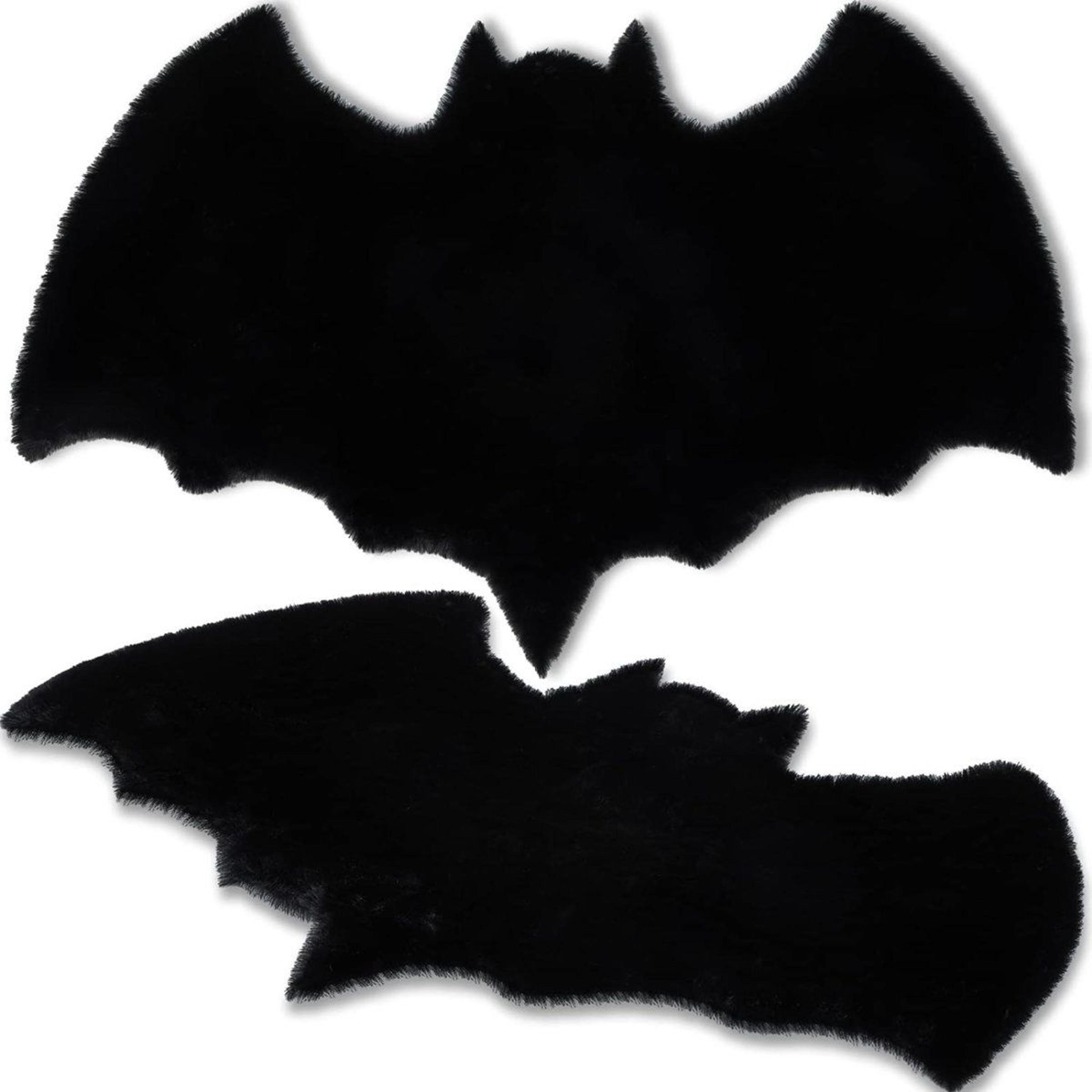 halloween bat rug soft black gothic bath mat with non-slip backing