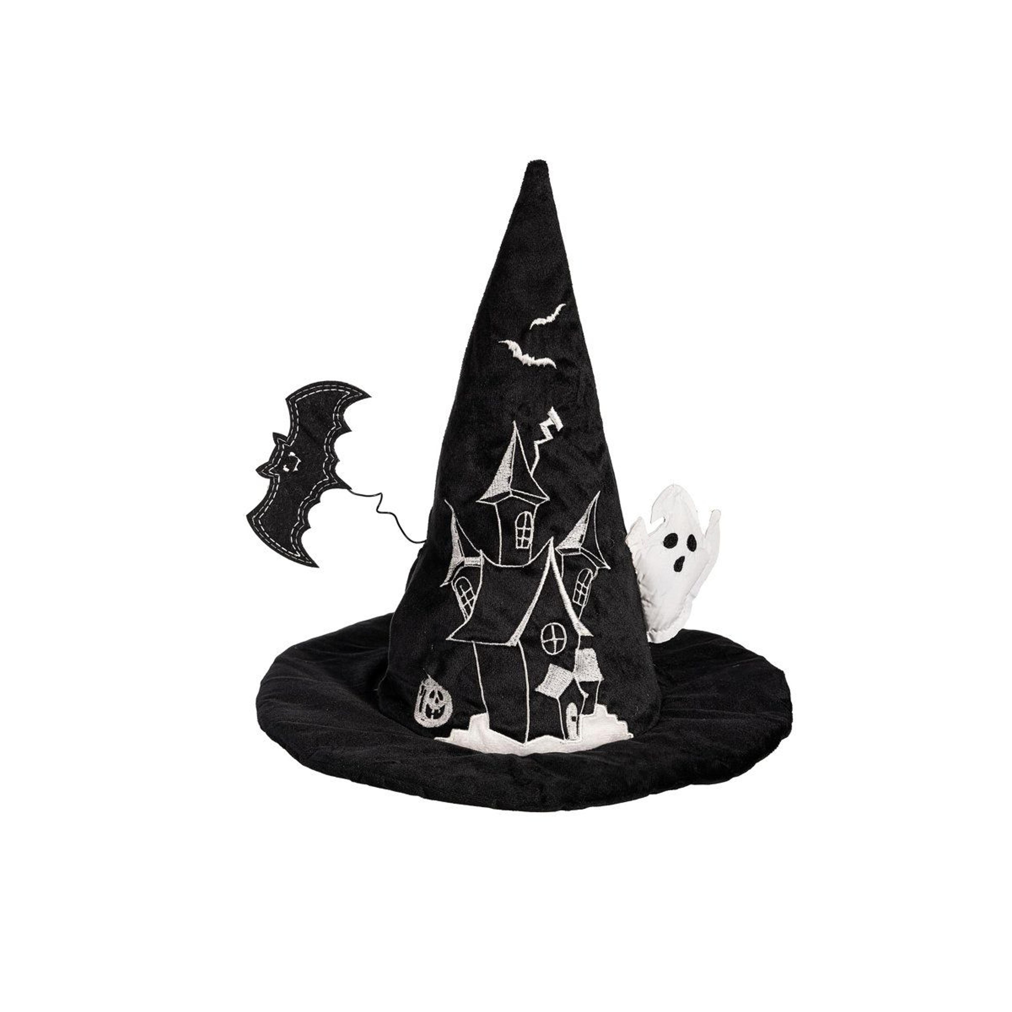 led witch hat table decor – 13.75 inch battery-powered halloween decoration