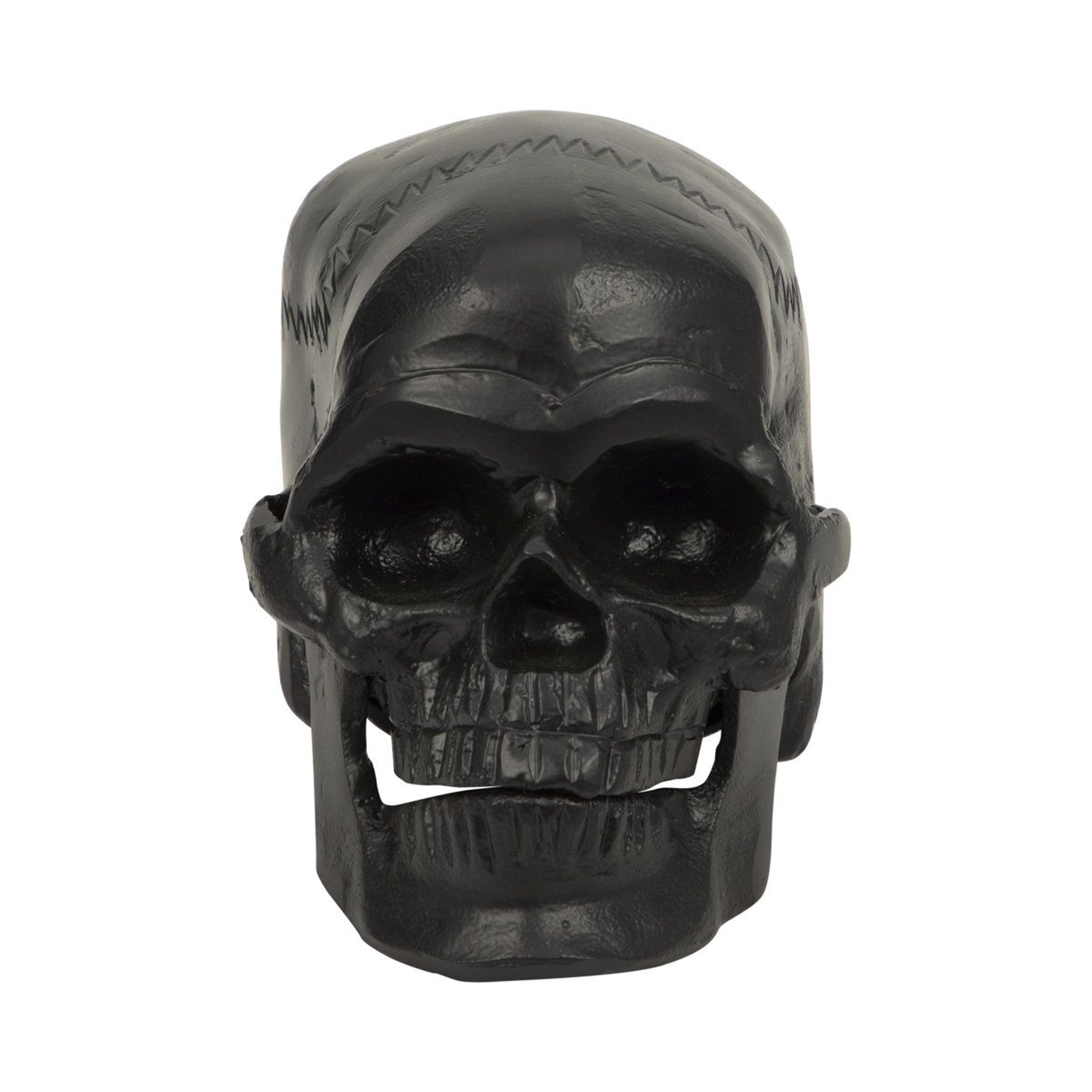black metal skull figurine decorative sculpture for modern home decor