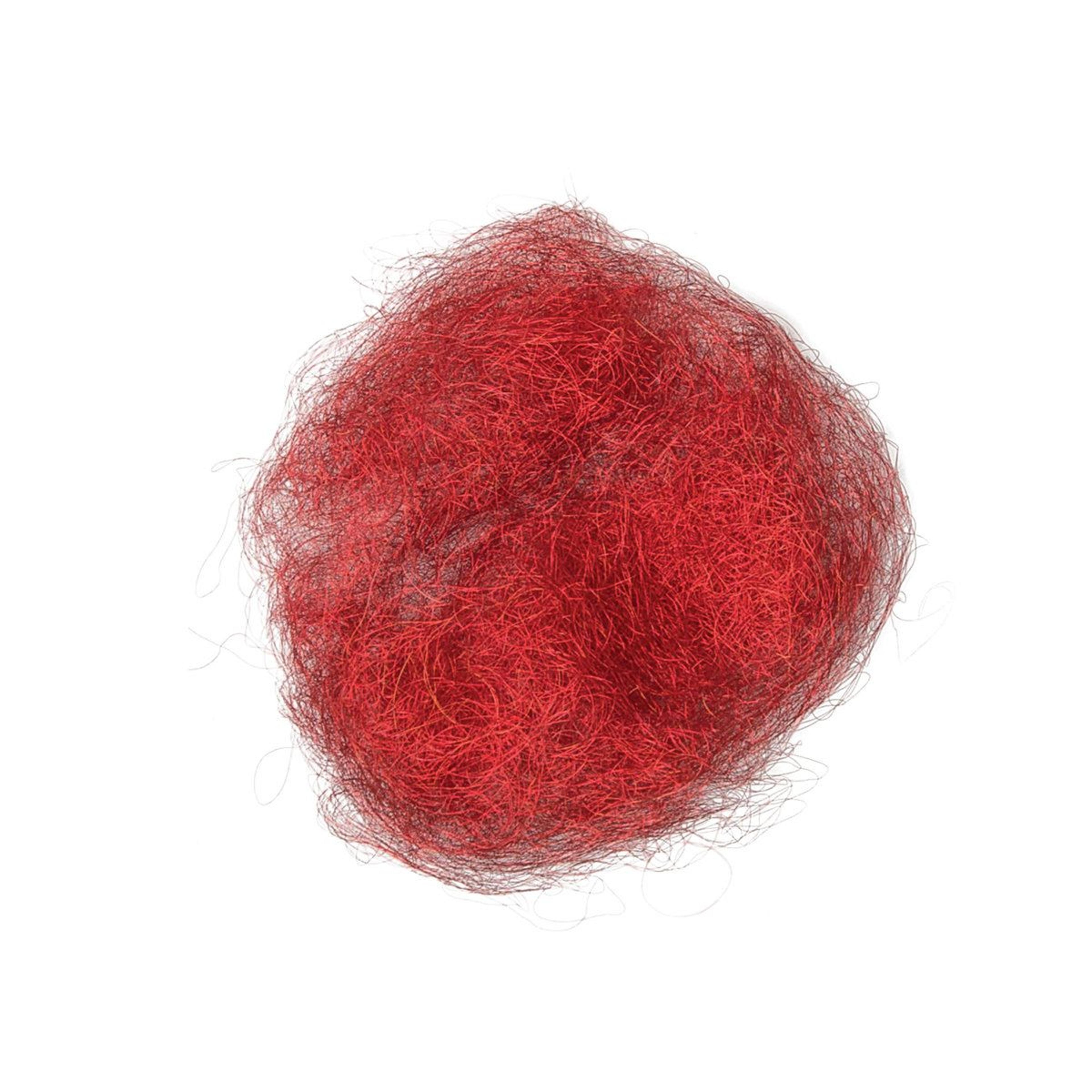 red vintage christmas tinsel fabric holiday decoration