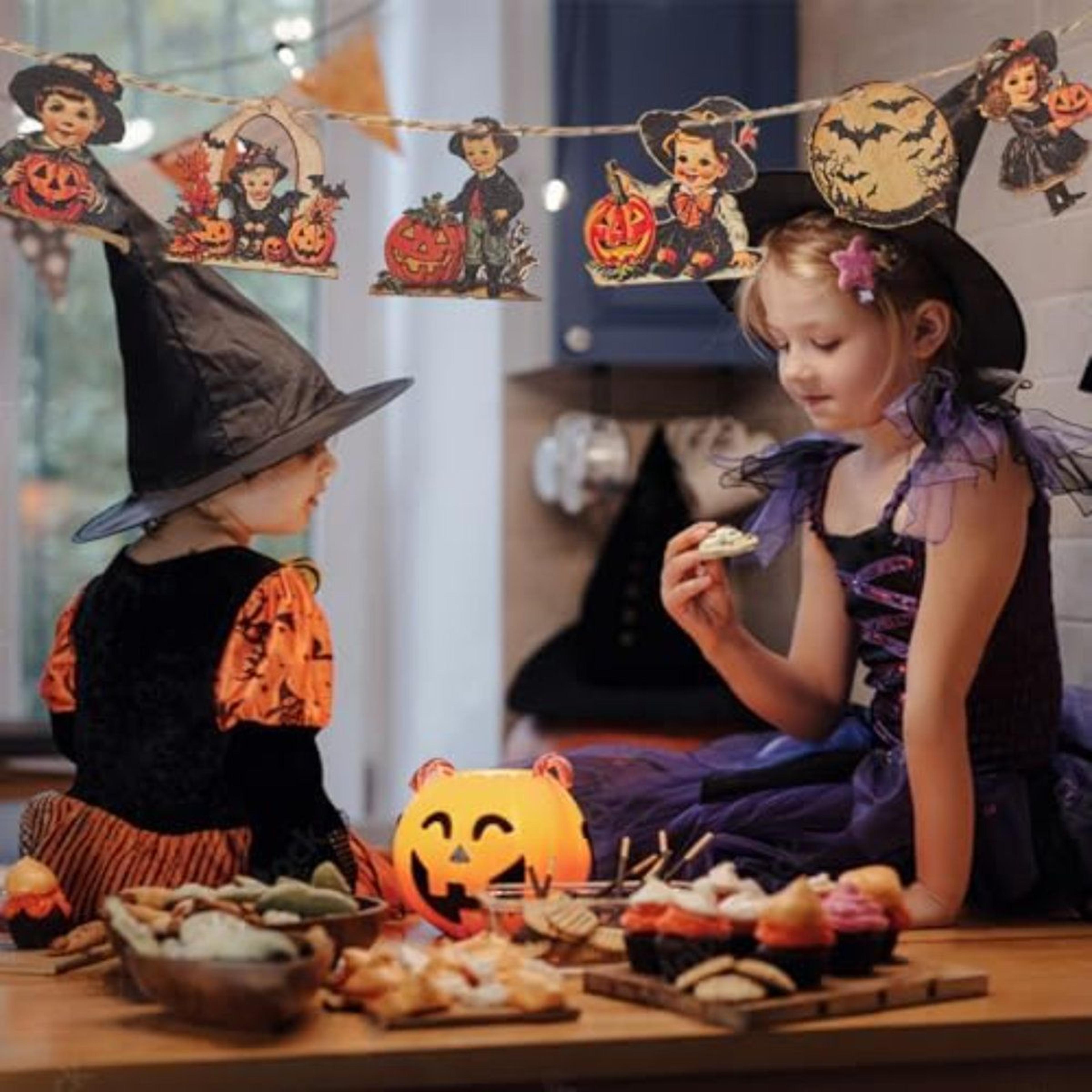 36Piece Vintage Halloween Wooden Hanging Ornaments For Rustic Farmhouse Decor 3