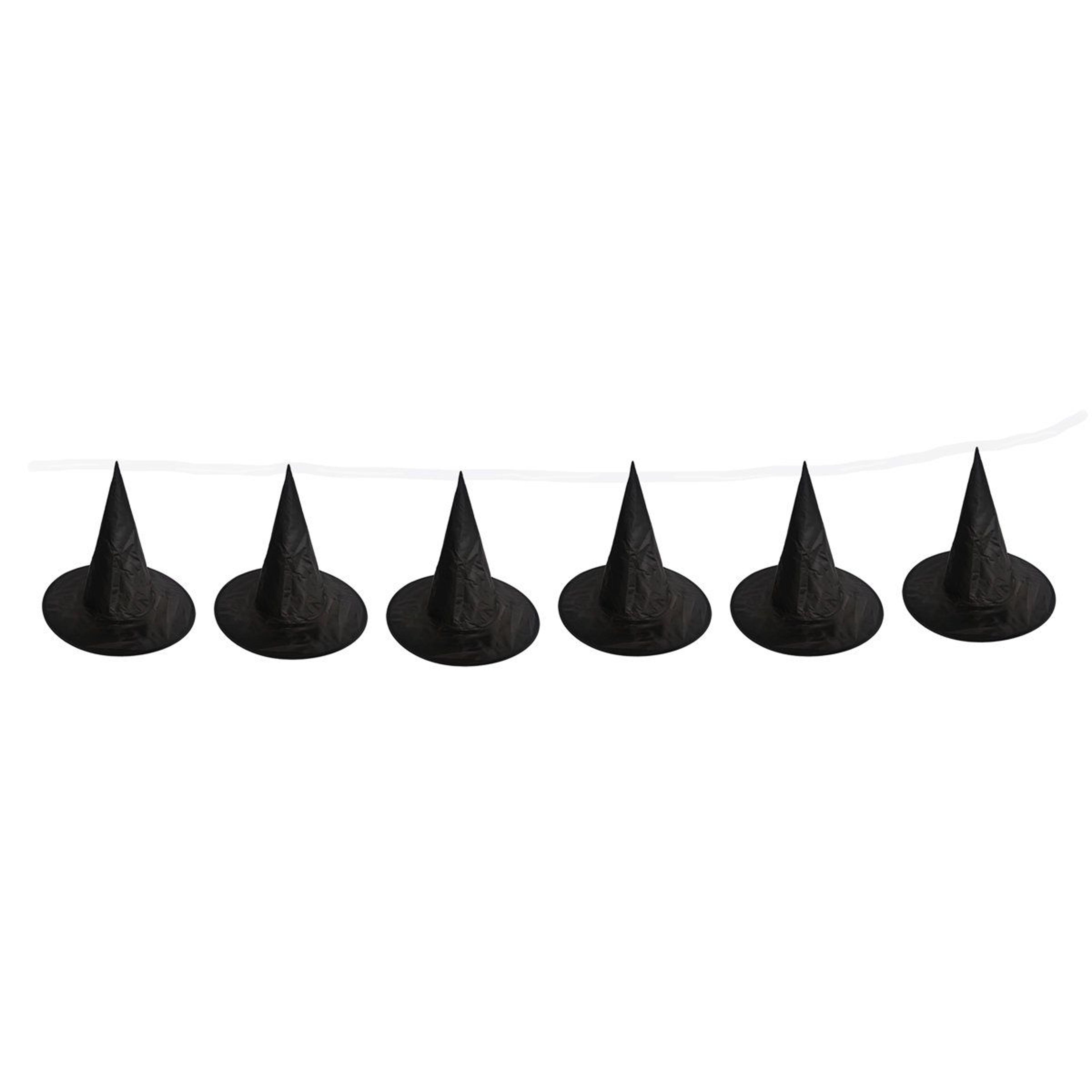 Halloween Hanging Witch Hats 6 Pack Black Floating Witch Decorations For Indoor And Outdoor Use 1