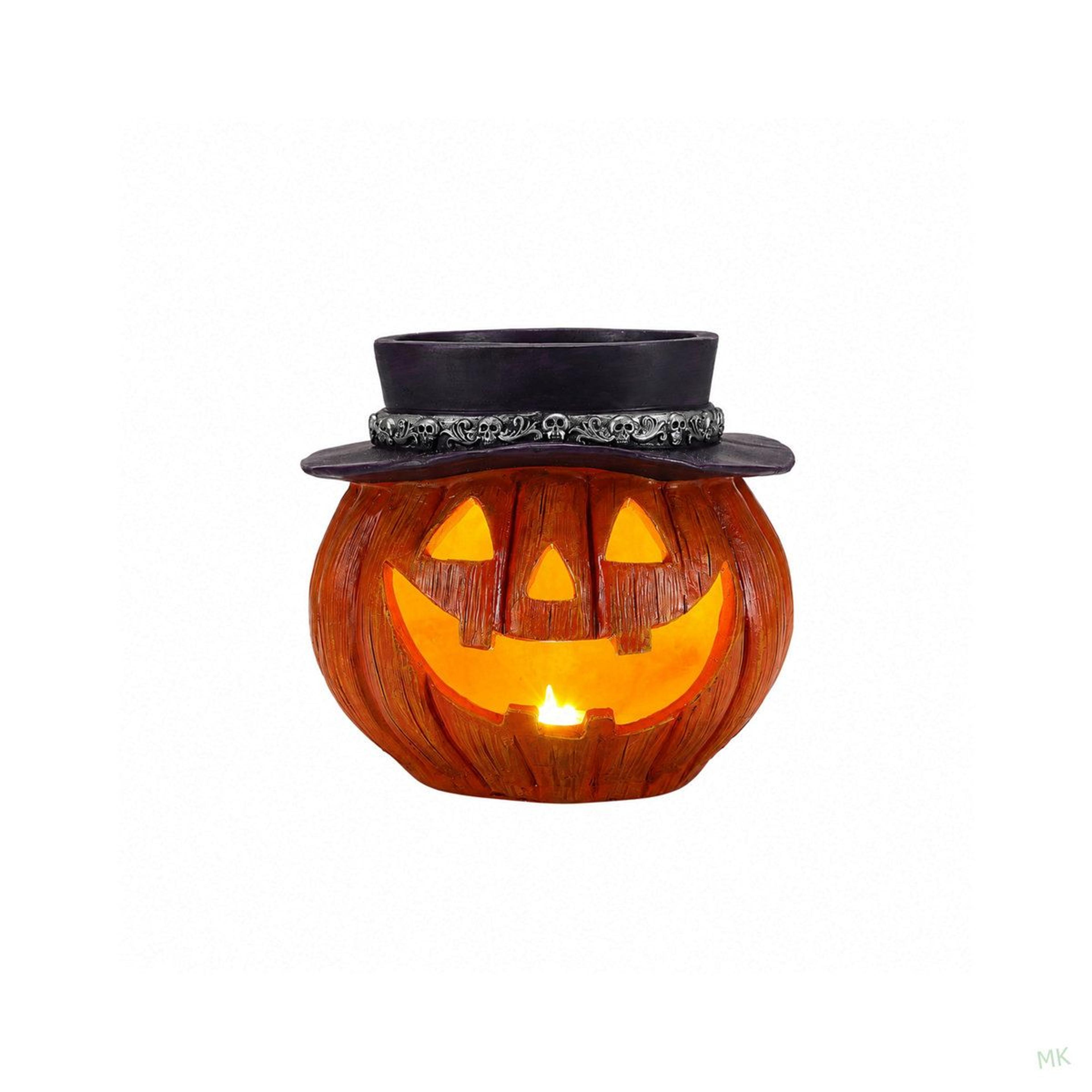 halloween pumpkin candy bowl with witch hat jack o lantern resin decoration