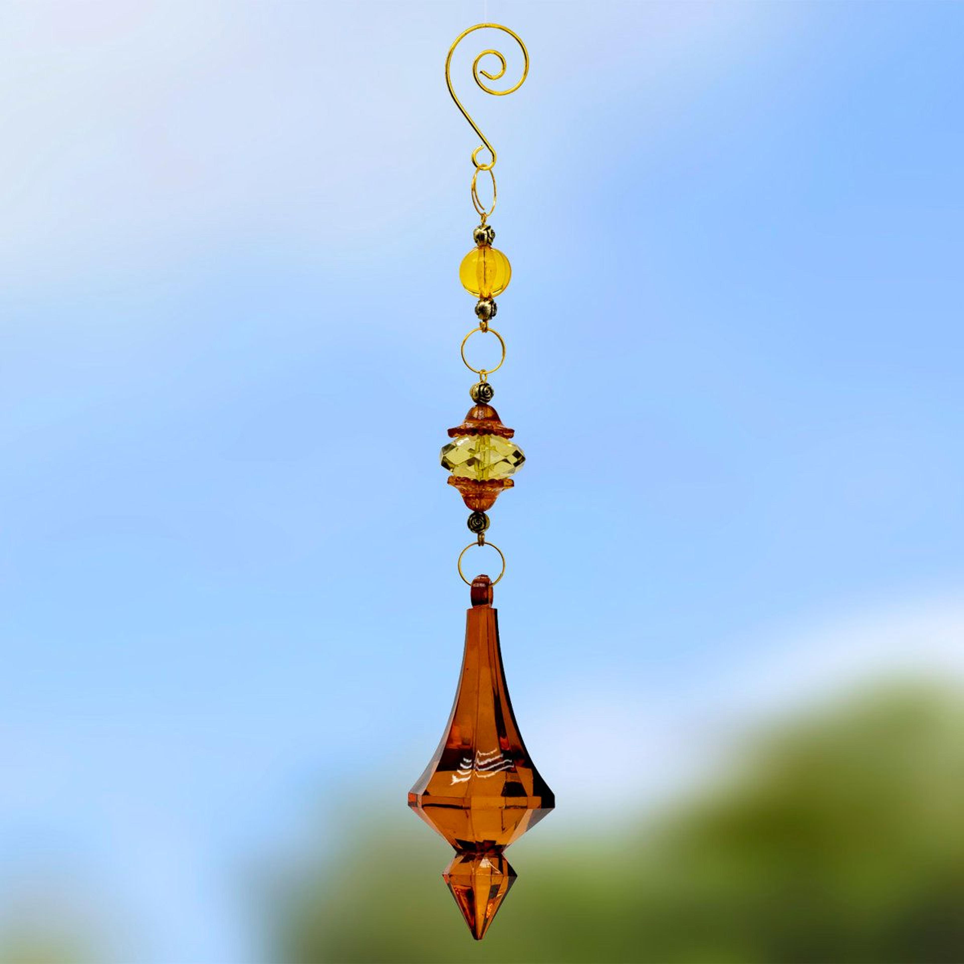 Hanging Acrylic Suncatcher Ornaments In 6 Assorted Colors  Set Of 6 4
