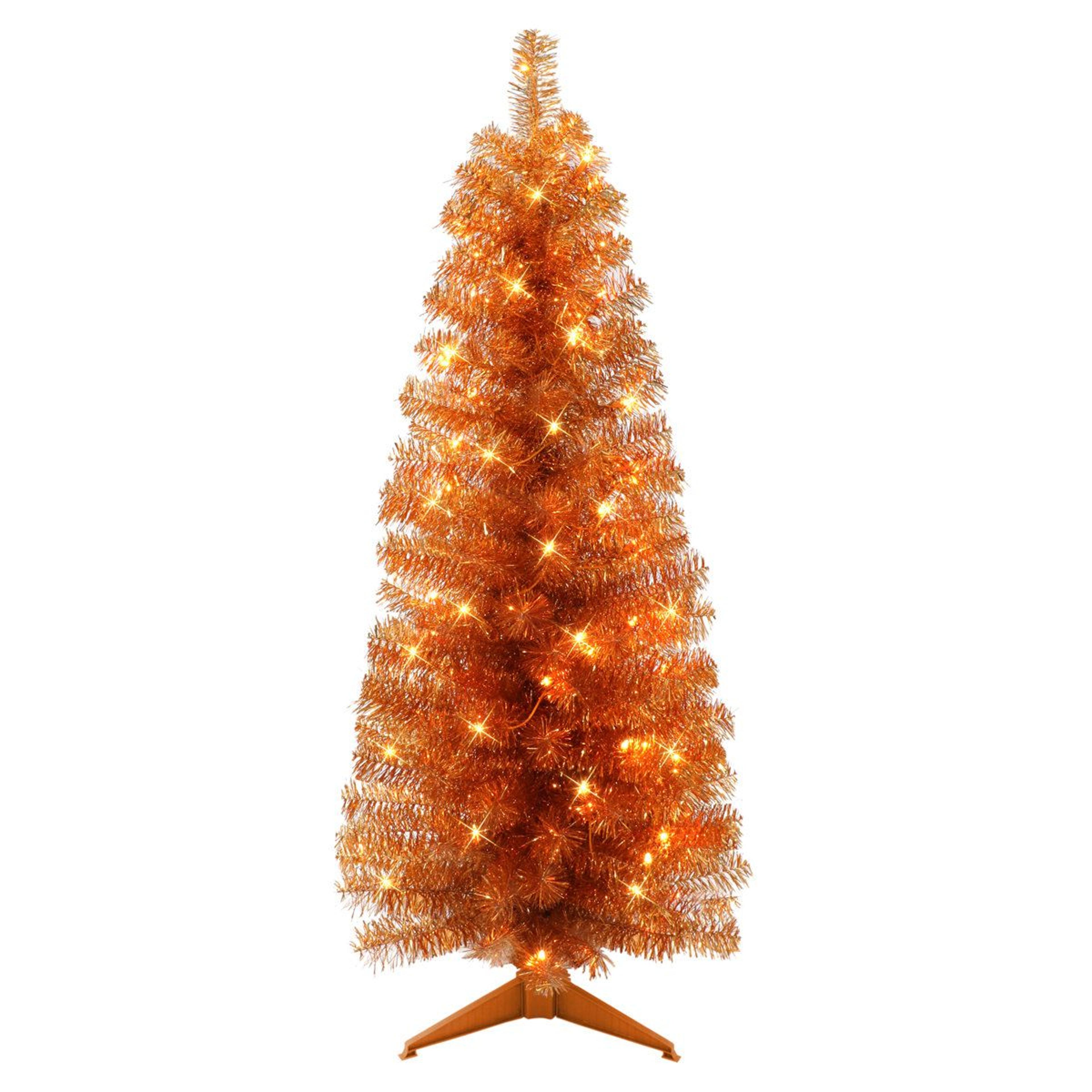 4.5 ft pre-lit artificial fir christmas tree with 70 warm white lights