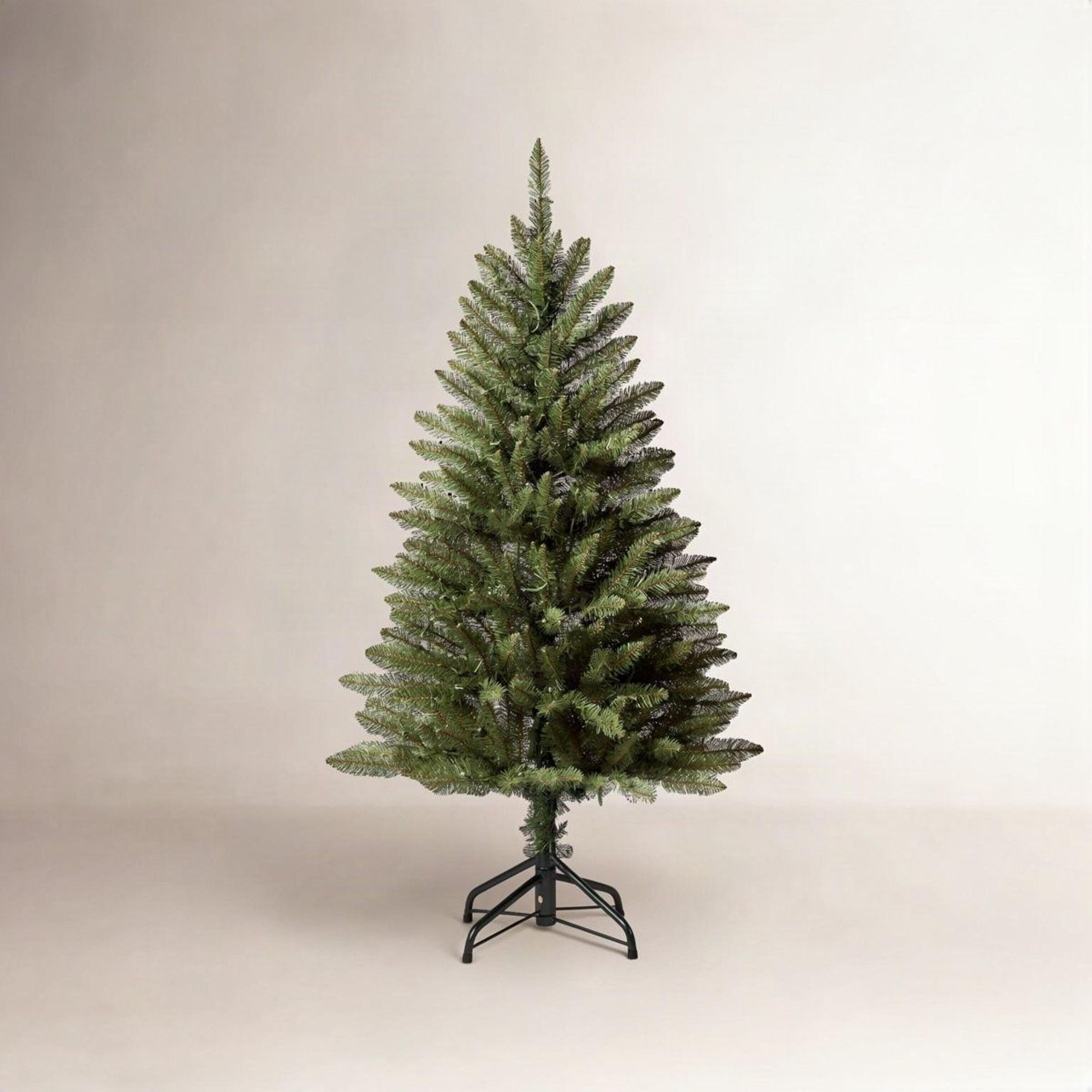4 ft pre-lit artificial fir christmas tree with 200 warm white led lights