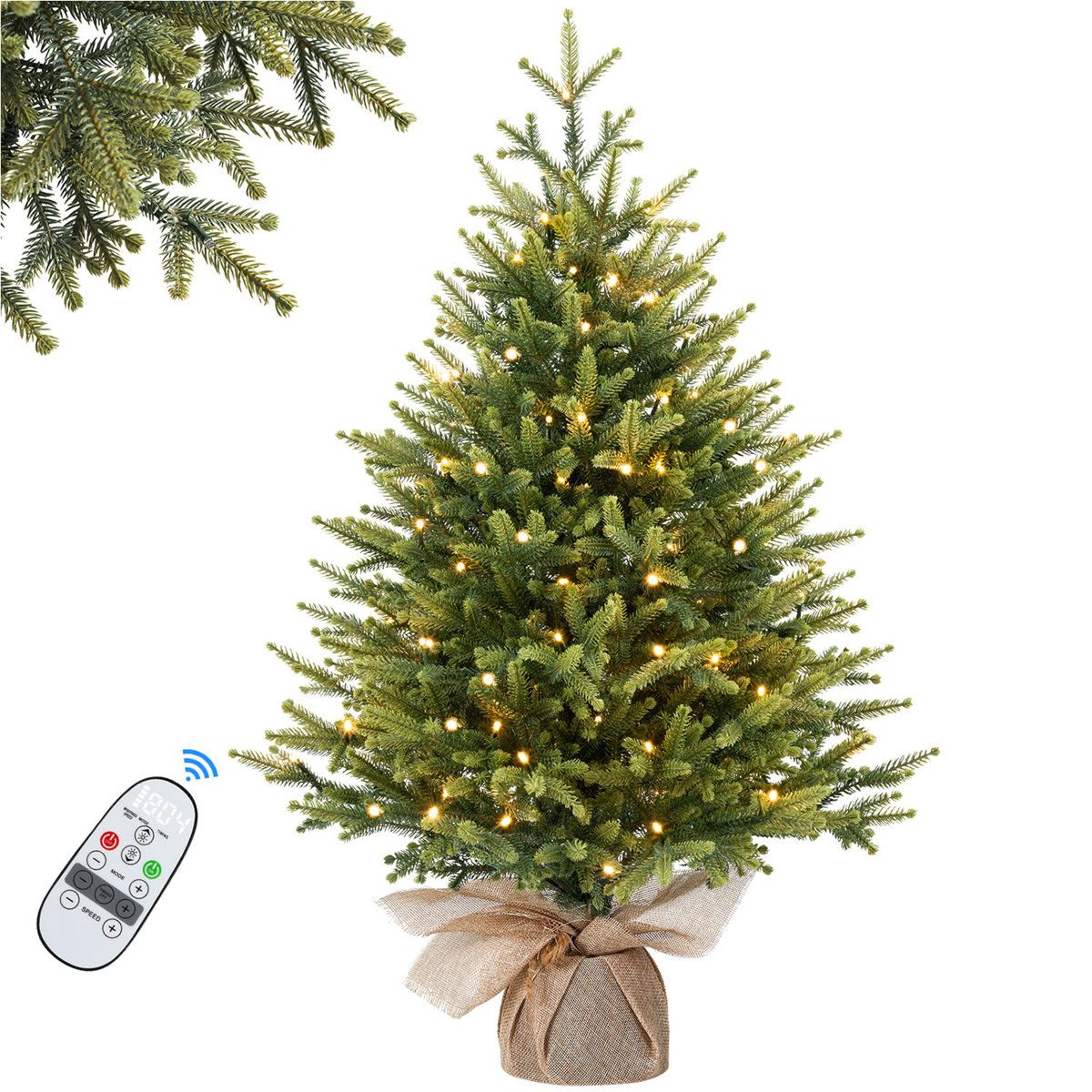 3ft prelit artificial christmas tree with 156 led lights for tabletop holiday decor