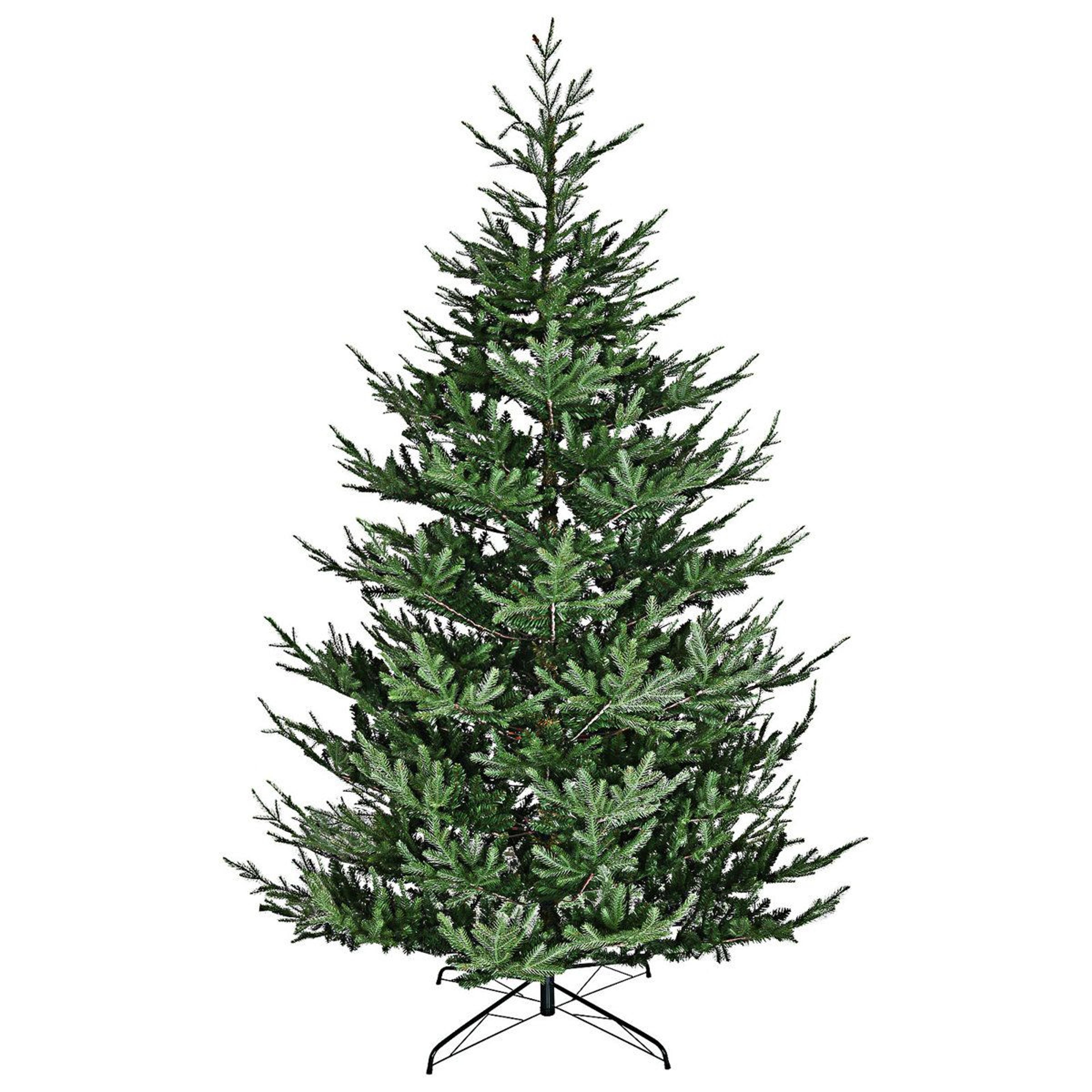 artificial christmas tree with realistic pine branches and full green shape