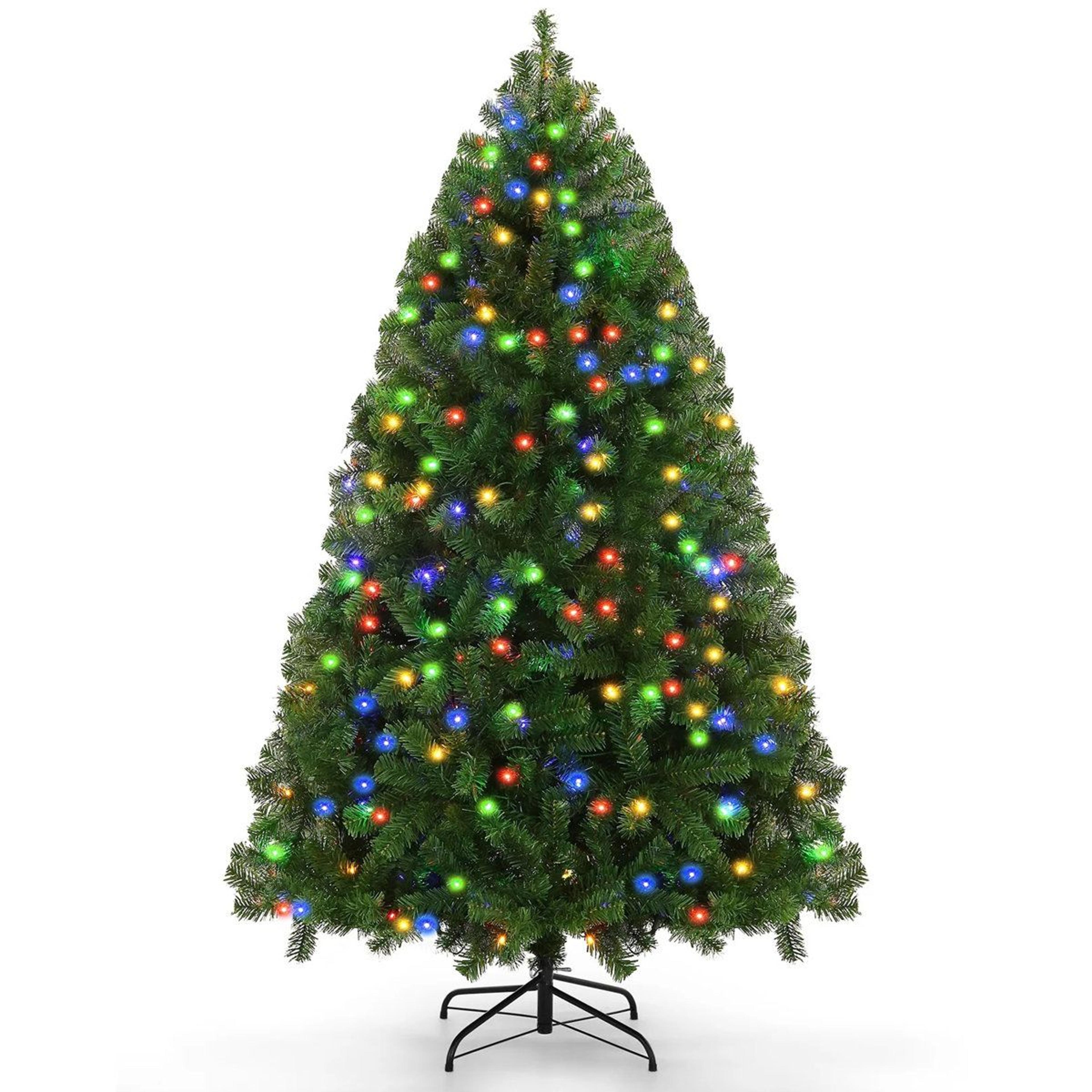 6 ft pre-lit artificial spruce christmas tree with 300 led lights and 800 branch tips