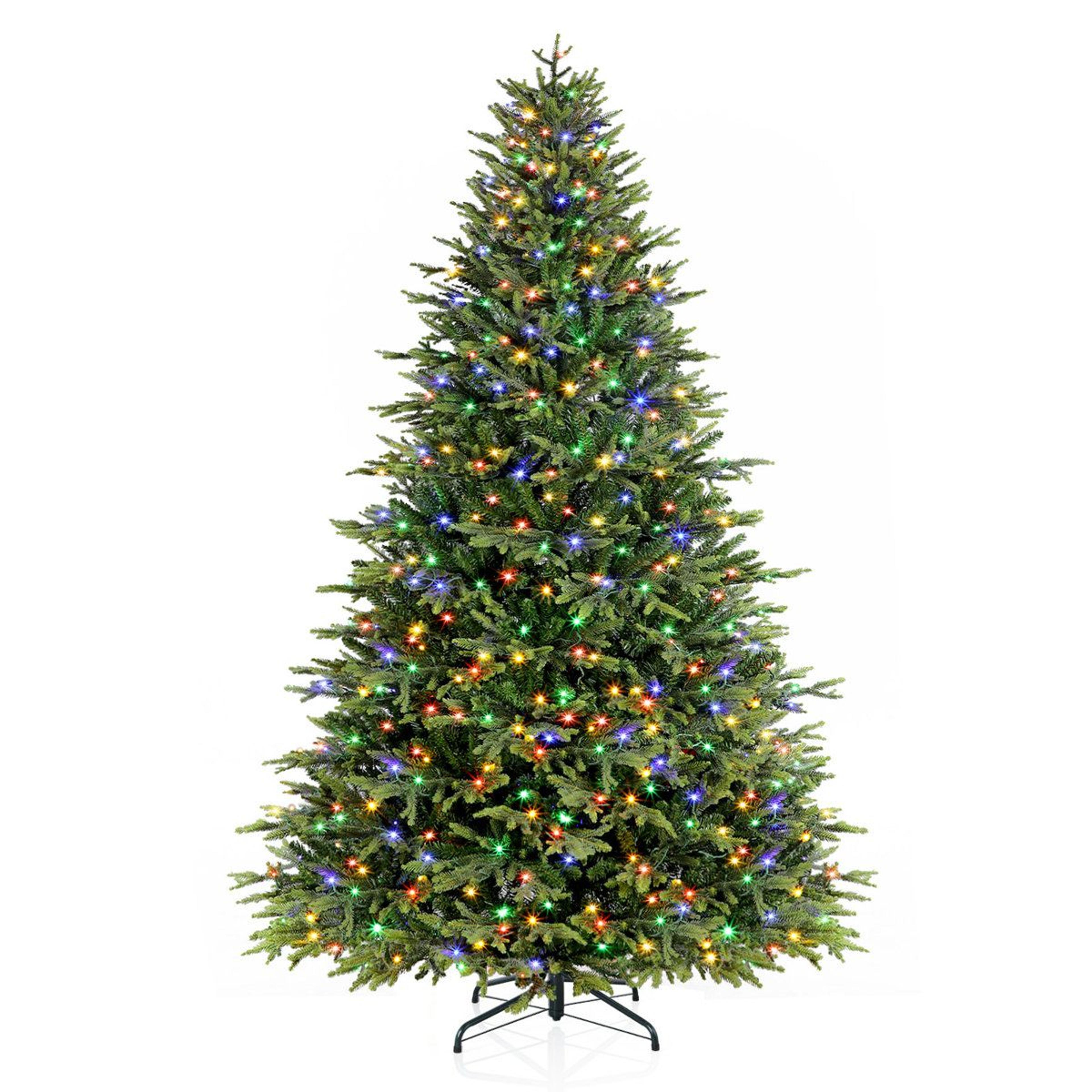 7.5 ft prelit artificial christmas tree with 500 color changing led lights