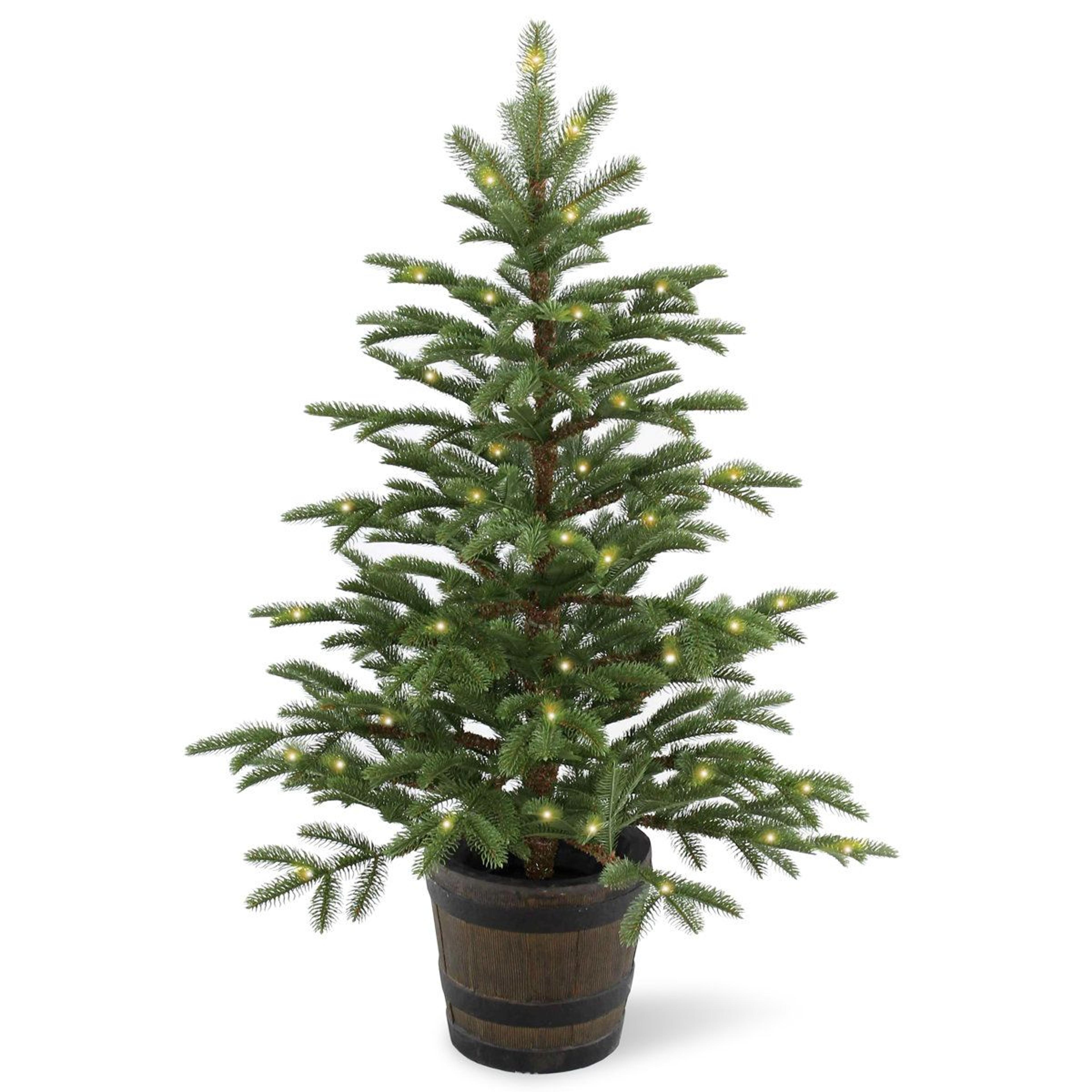 4 ft pre-lit norwegian spruce artificial christmas tree with warm white lights