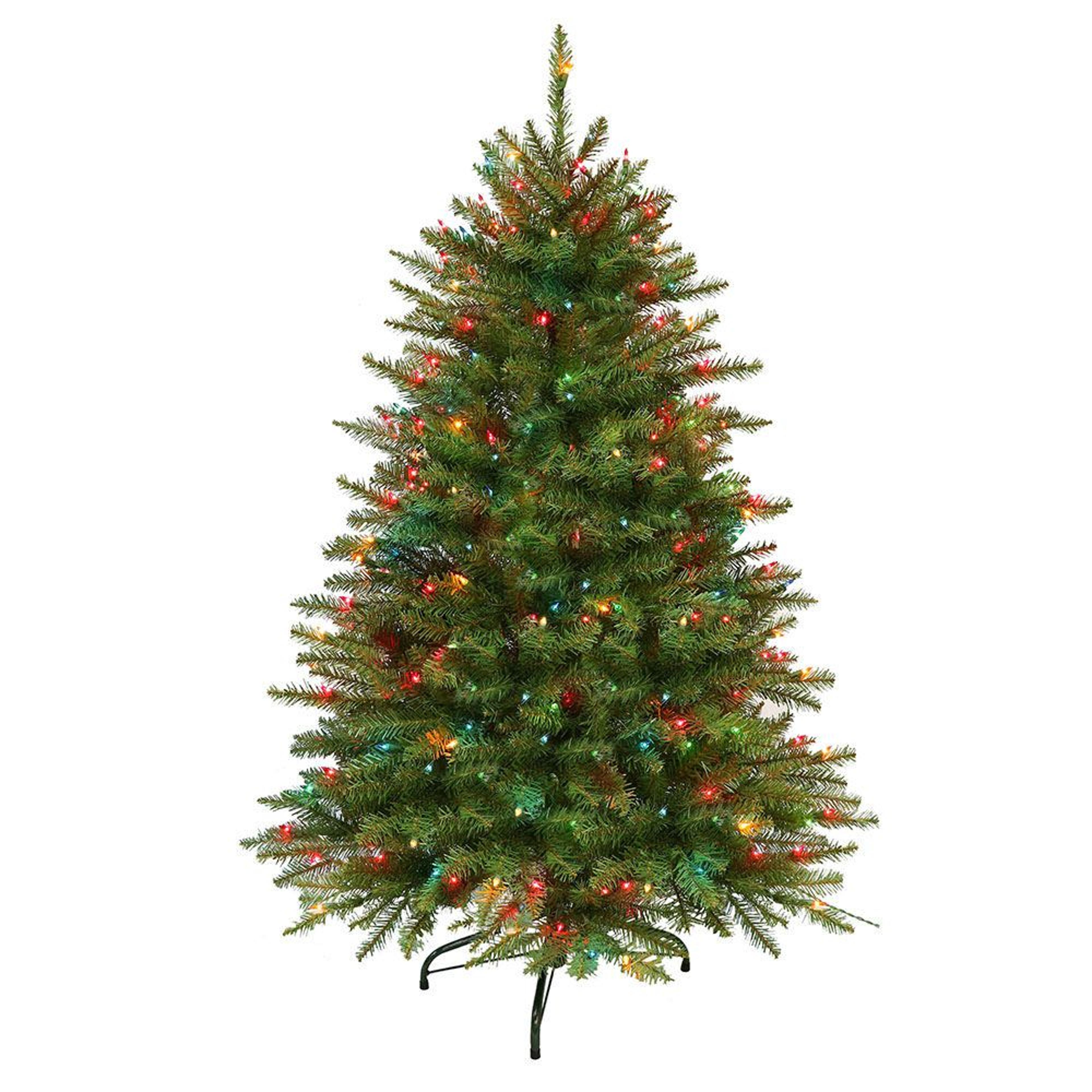 4.5 ft pre-lit artificial fraser fir christmas tree with 250 lights