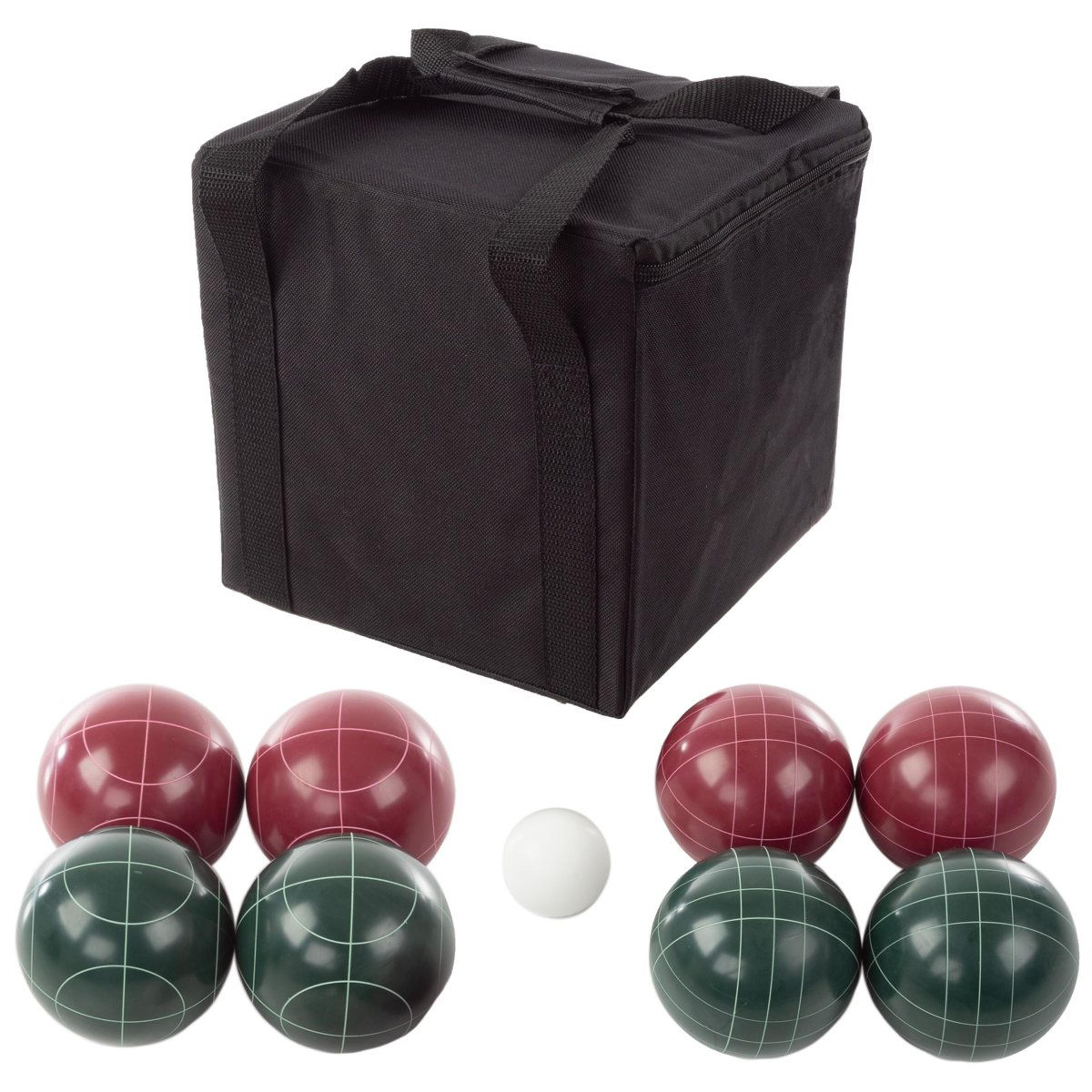 bocce ball set with carrying case for backyard lawn and beach games
