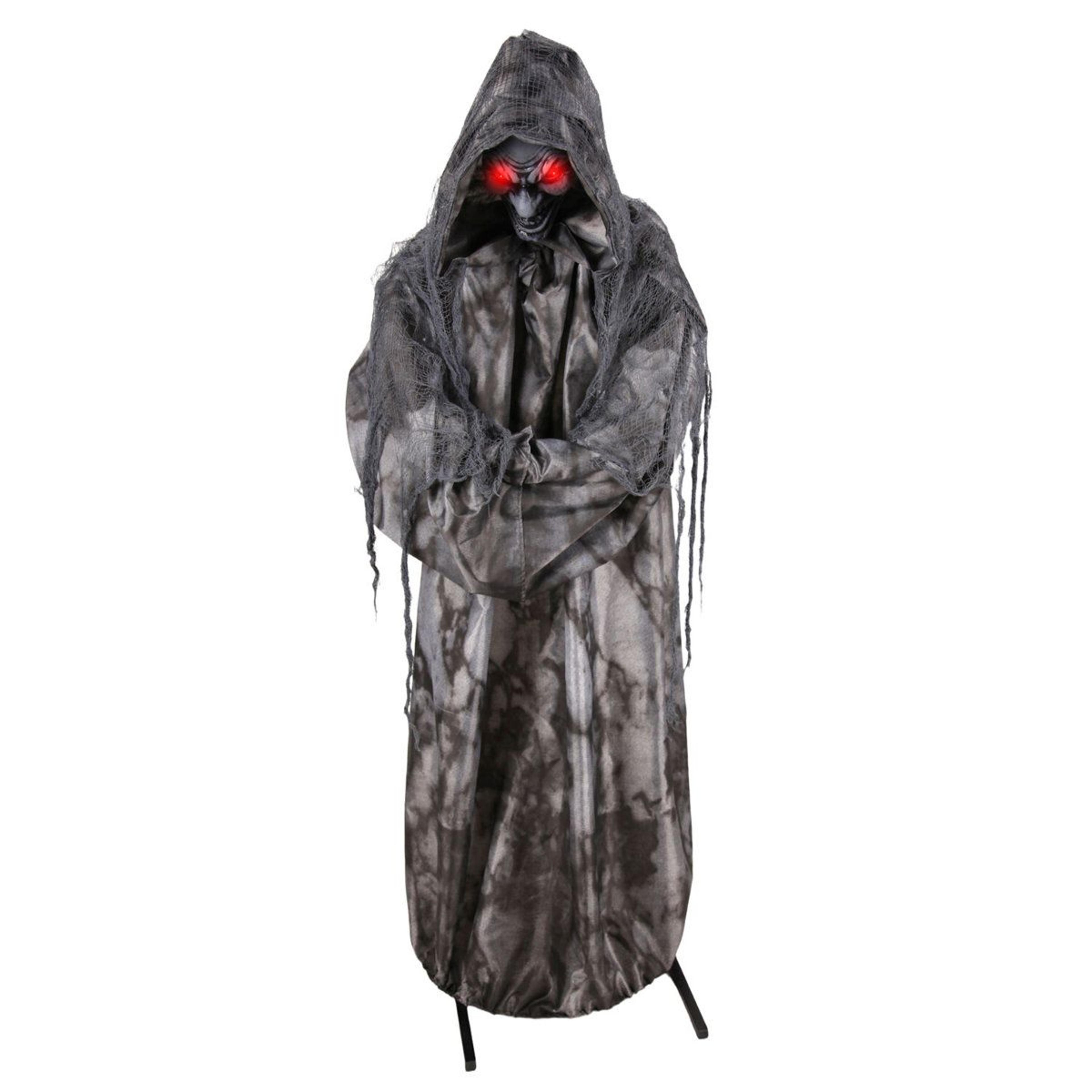 5.4 ft animated halloween witch with jump scare motion and red led eyes