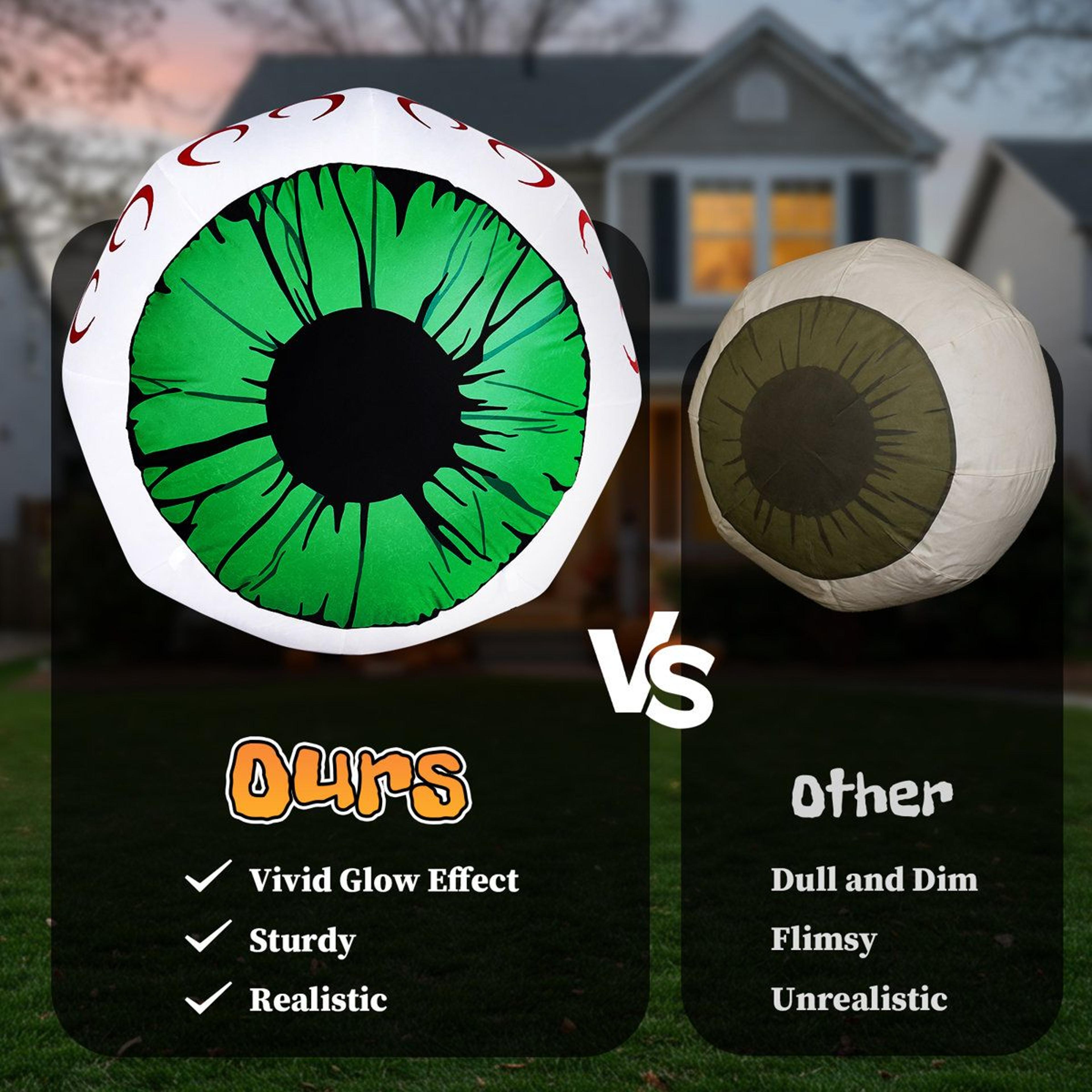 3FT Halloween Inflatable Eyeball Decorations 2Pack With LED Lights For Outdoor Yard 2
