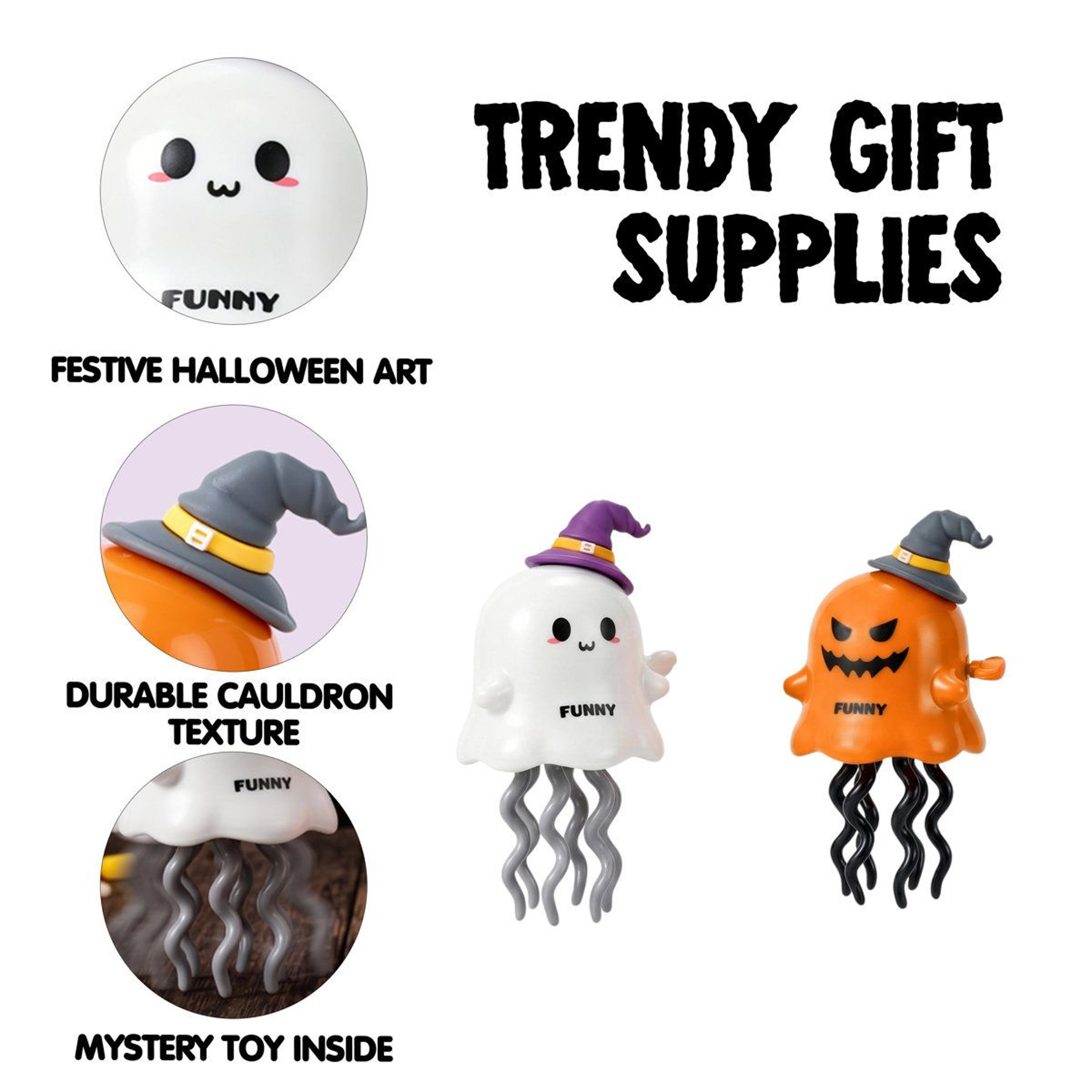 Halloween Wind Up Pumpkin And Ghost Toys  Multicolor Plastic Halloween Novelties 5