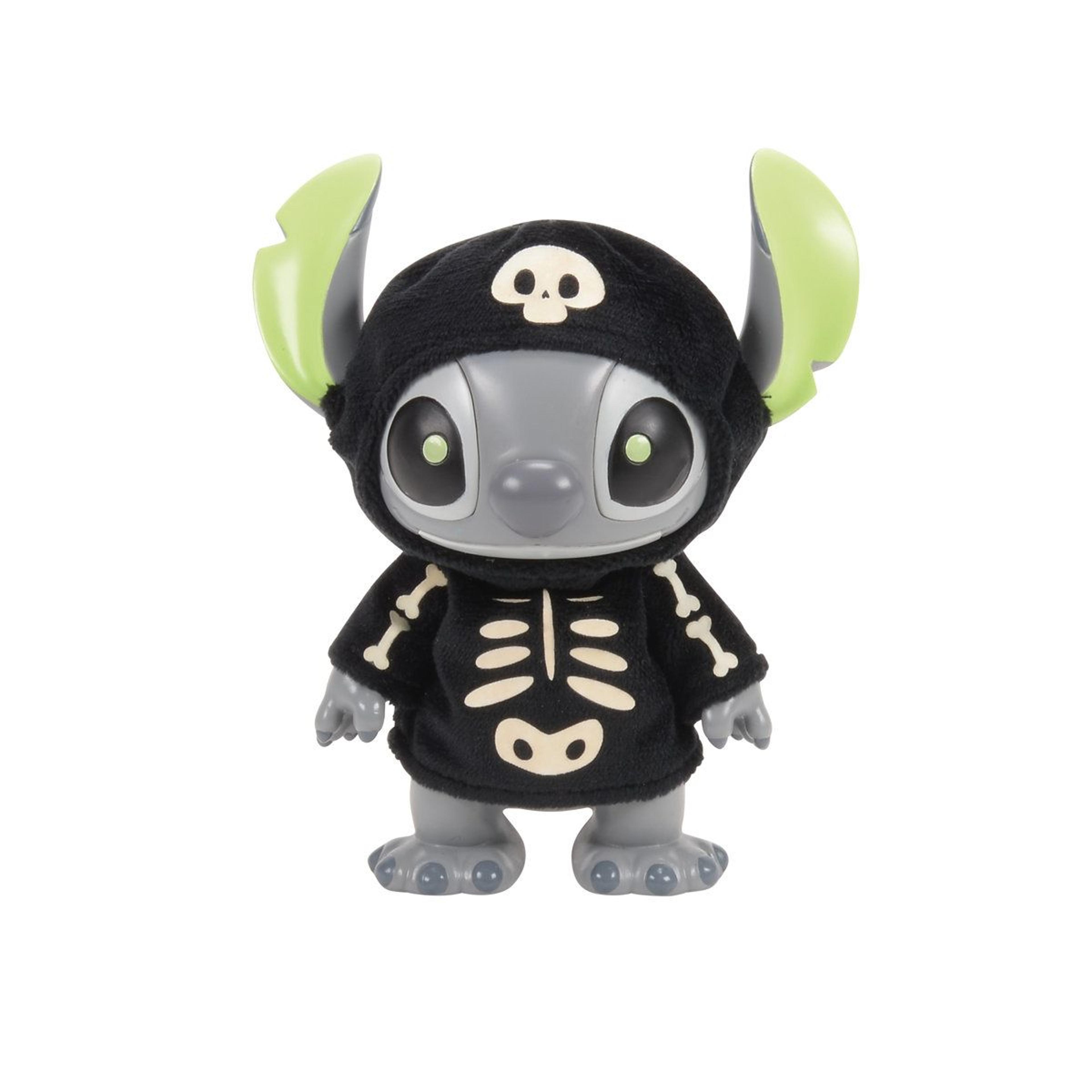 disney stitch halloween skeleton glow-in-the-dark figurine 4.5 inch