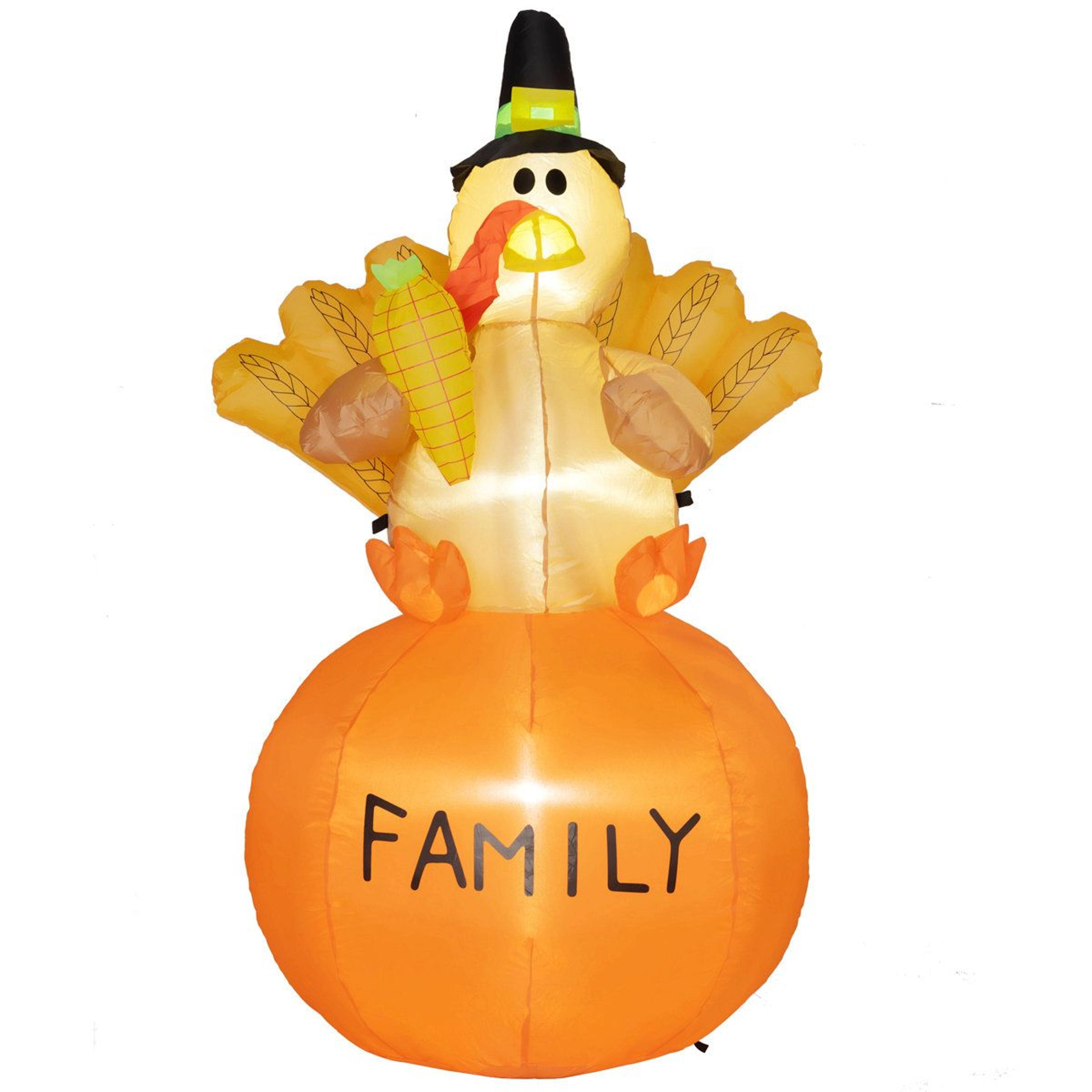 inflatable thanksgiving turkey with led lights for indoor and outdoor decorations