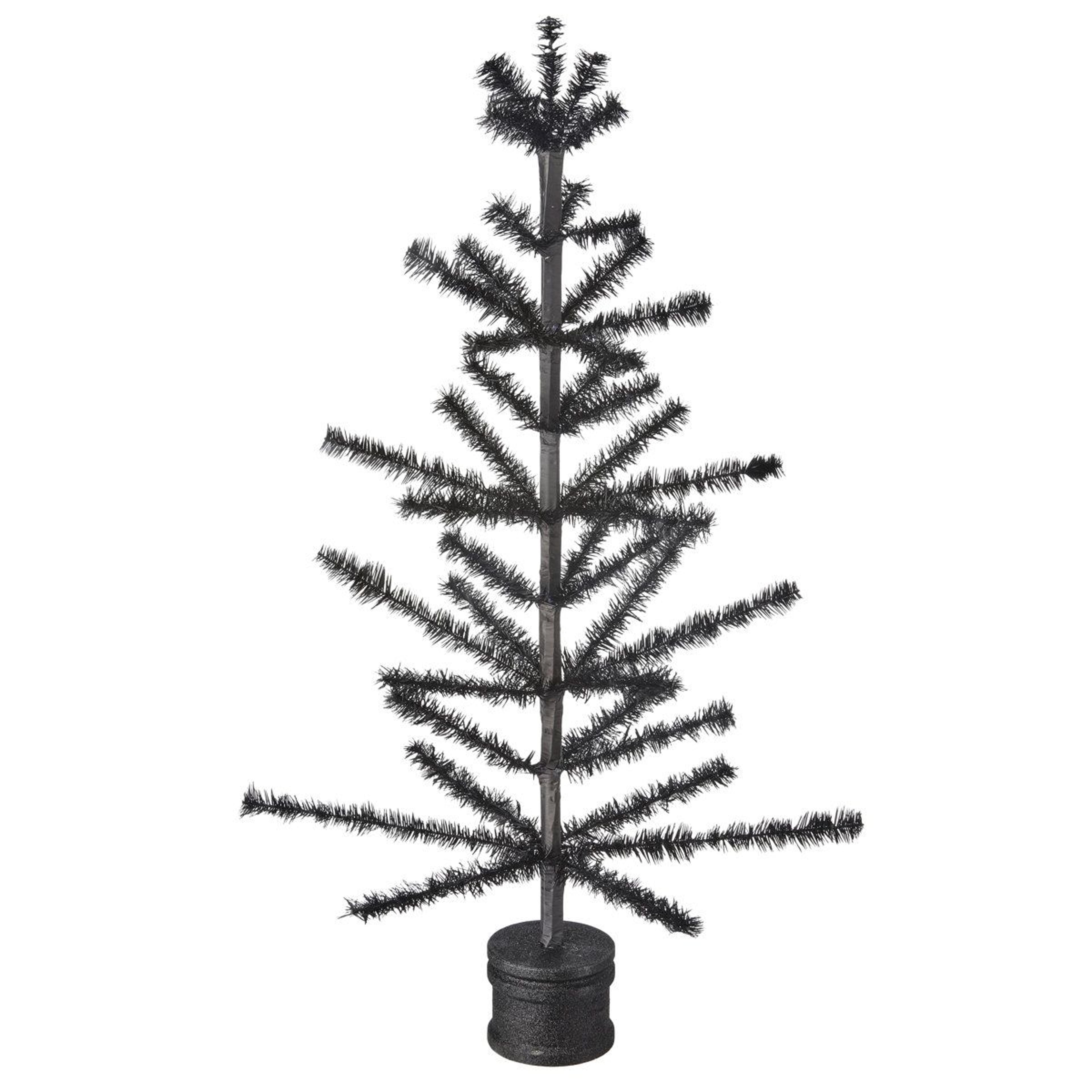 36-inch halloween feather tabletop tree with decorative base