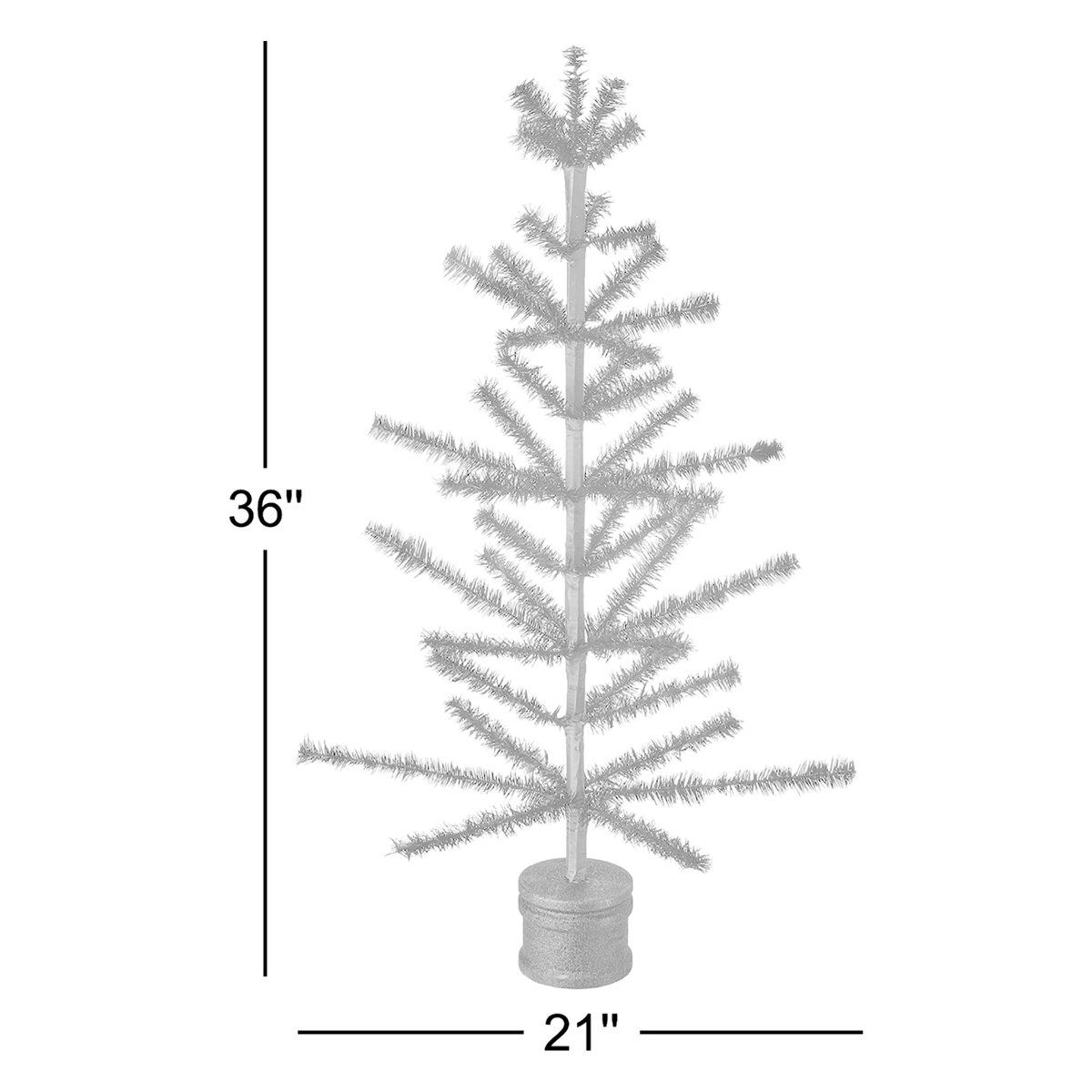 36Inch Halloween Feather Tabletop Tree With Decorative Base 3
