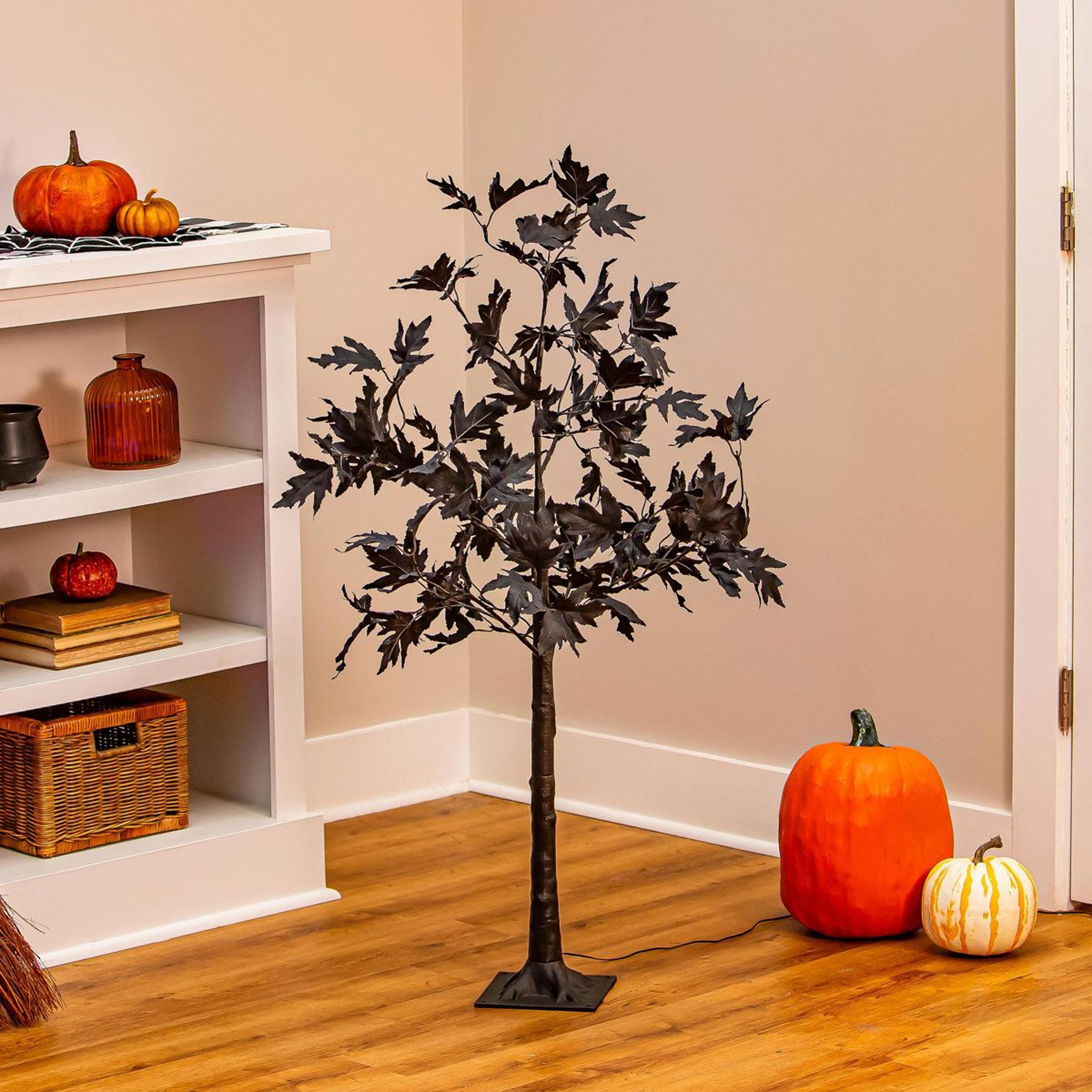 48Inch Halloween LED Color Changing Maple Tree With Remote And Timer 4