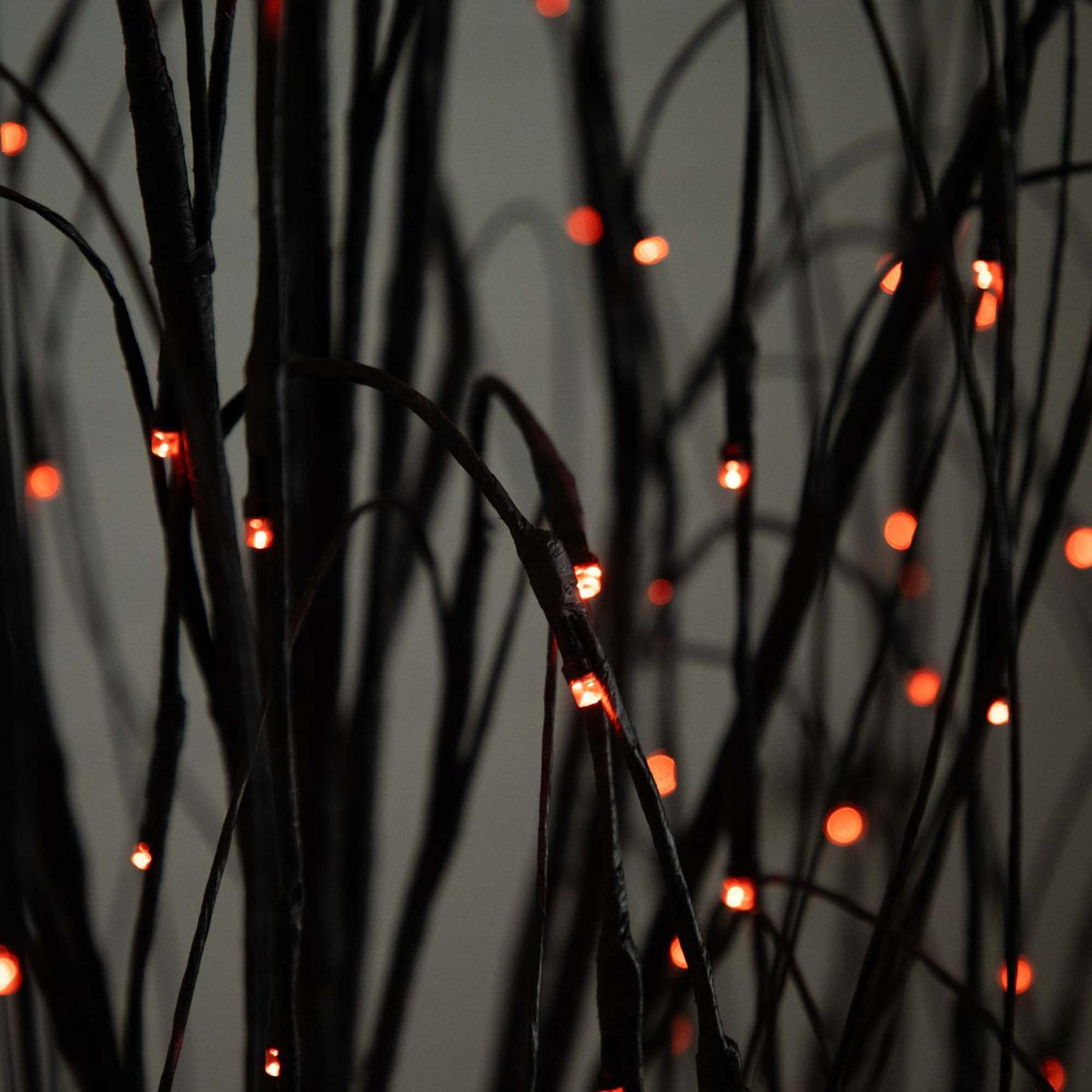 6 Ft PreLit Halloween Black Willow Tree With 160 Orange And Purple LED Lights 2