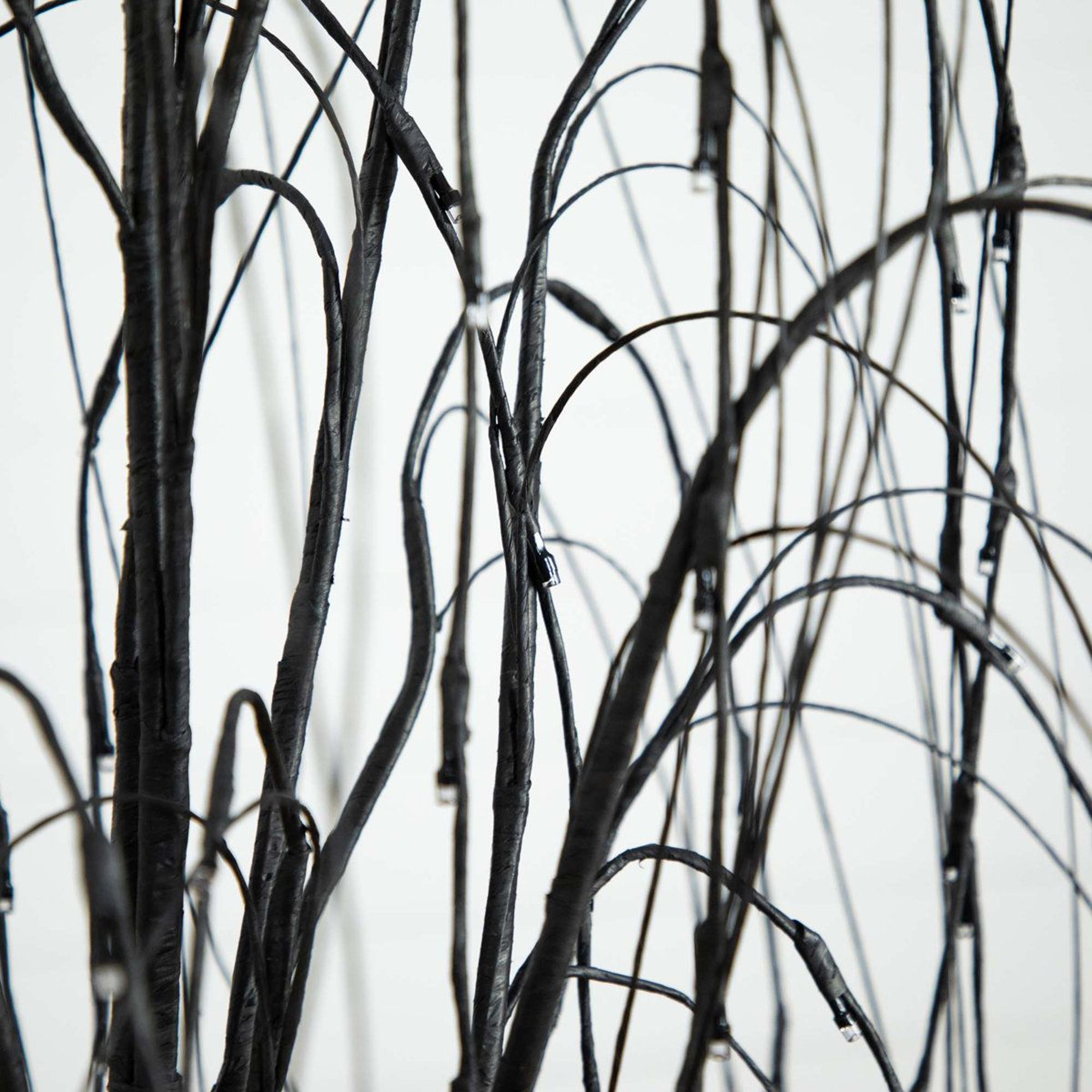 6 Ft PreLit Halloween Black Willow Tree With 160 Orange And Purple LED Lights 5