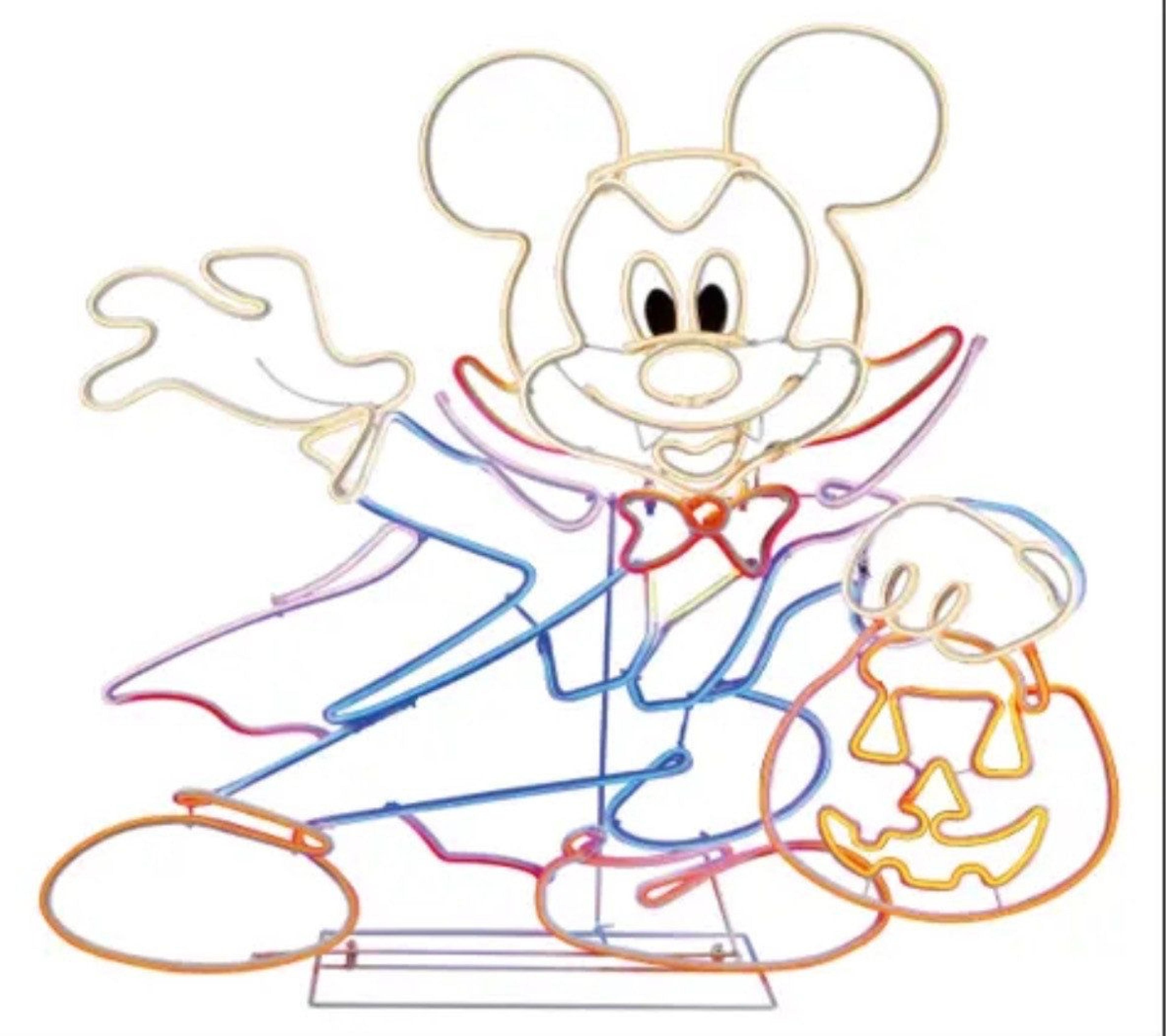 48Inch Vampire Mickey Mouse LED NeonStyle Outdoor Halloween Decoration 2