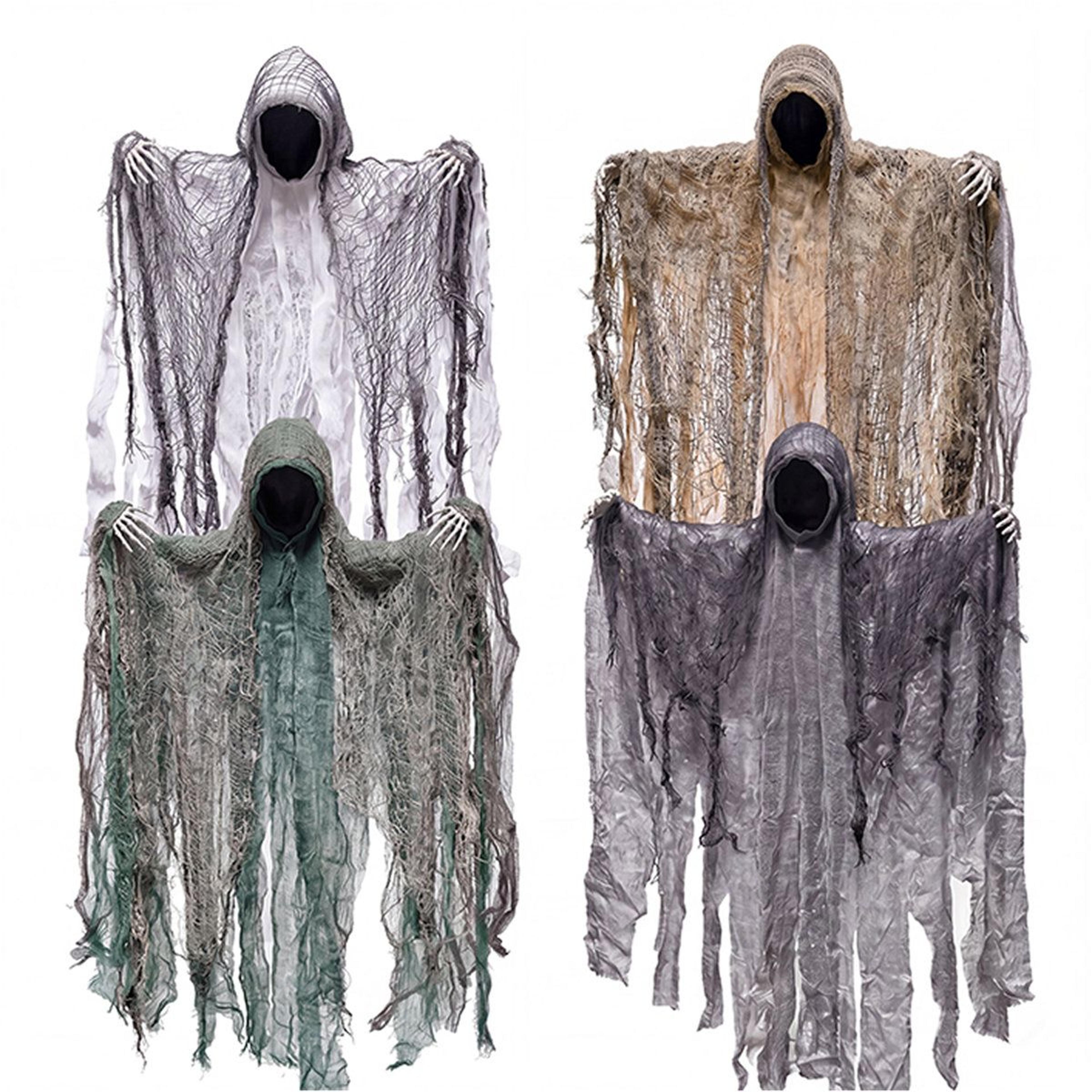 4-piece 19-inch halloween hanging faceless ghost decorations for outdoor decor